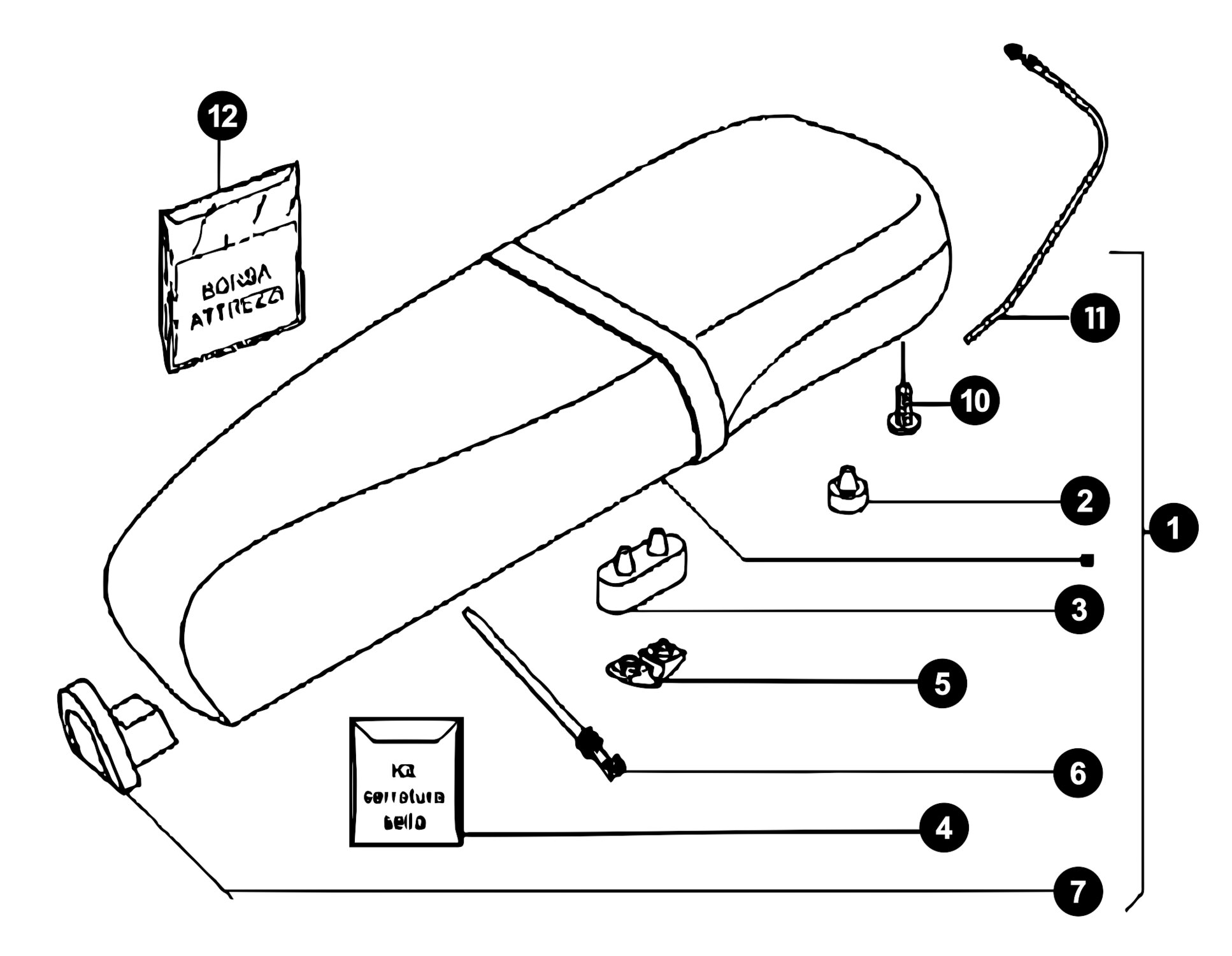 Image of Vespa LX 50 Ersatzteile Sitzbank