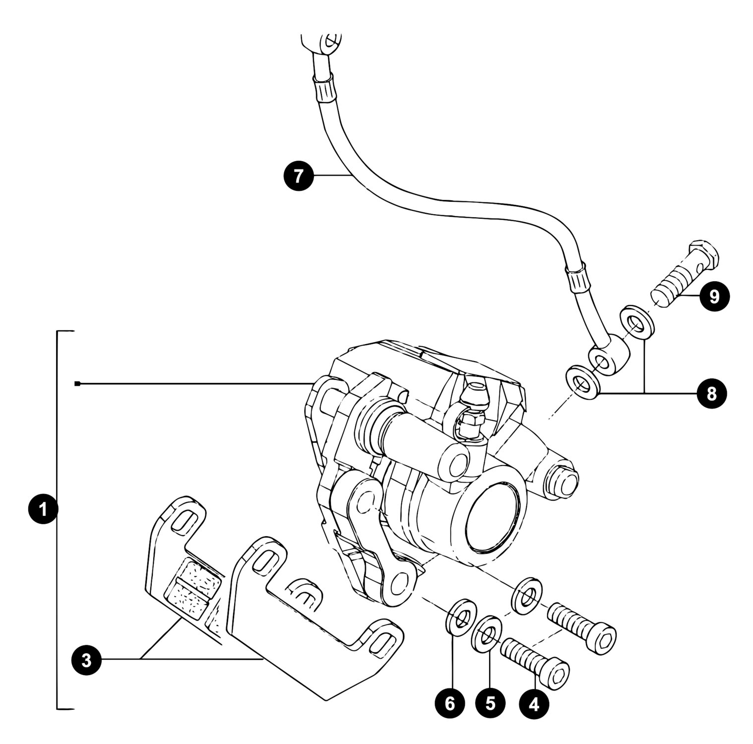 Image of Vespa LX 50 Ersatzteile Vorderbremse