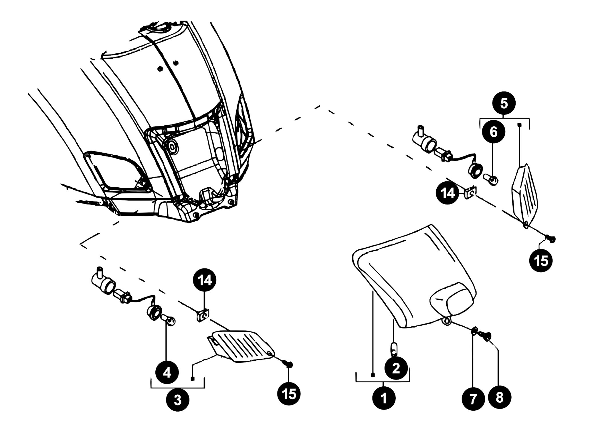 Image of Vespa LX 50 Ersatzteile Blinker vorne