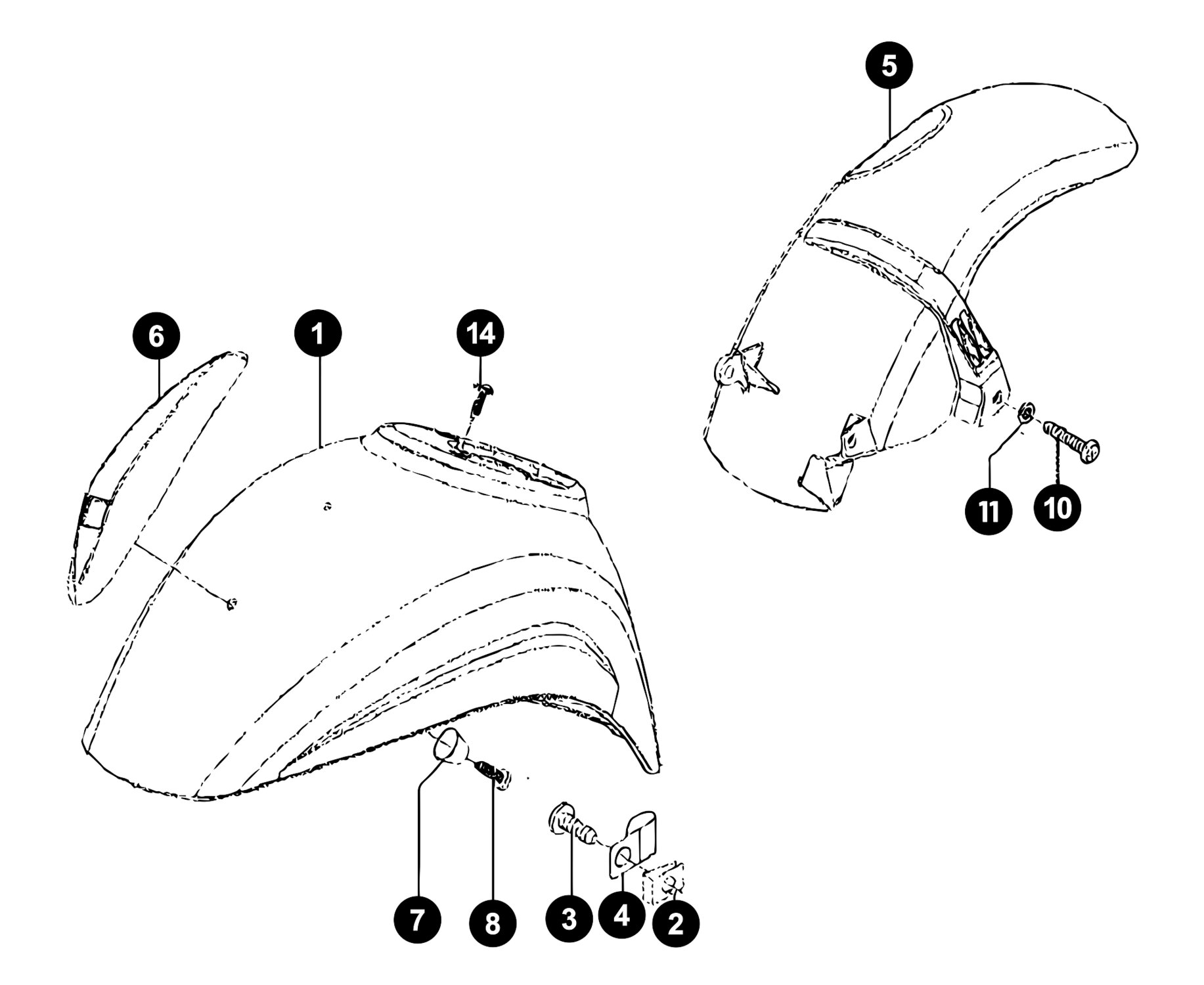 Image of Vespa LX 50 Ersatzteile Schutzblech vorn
