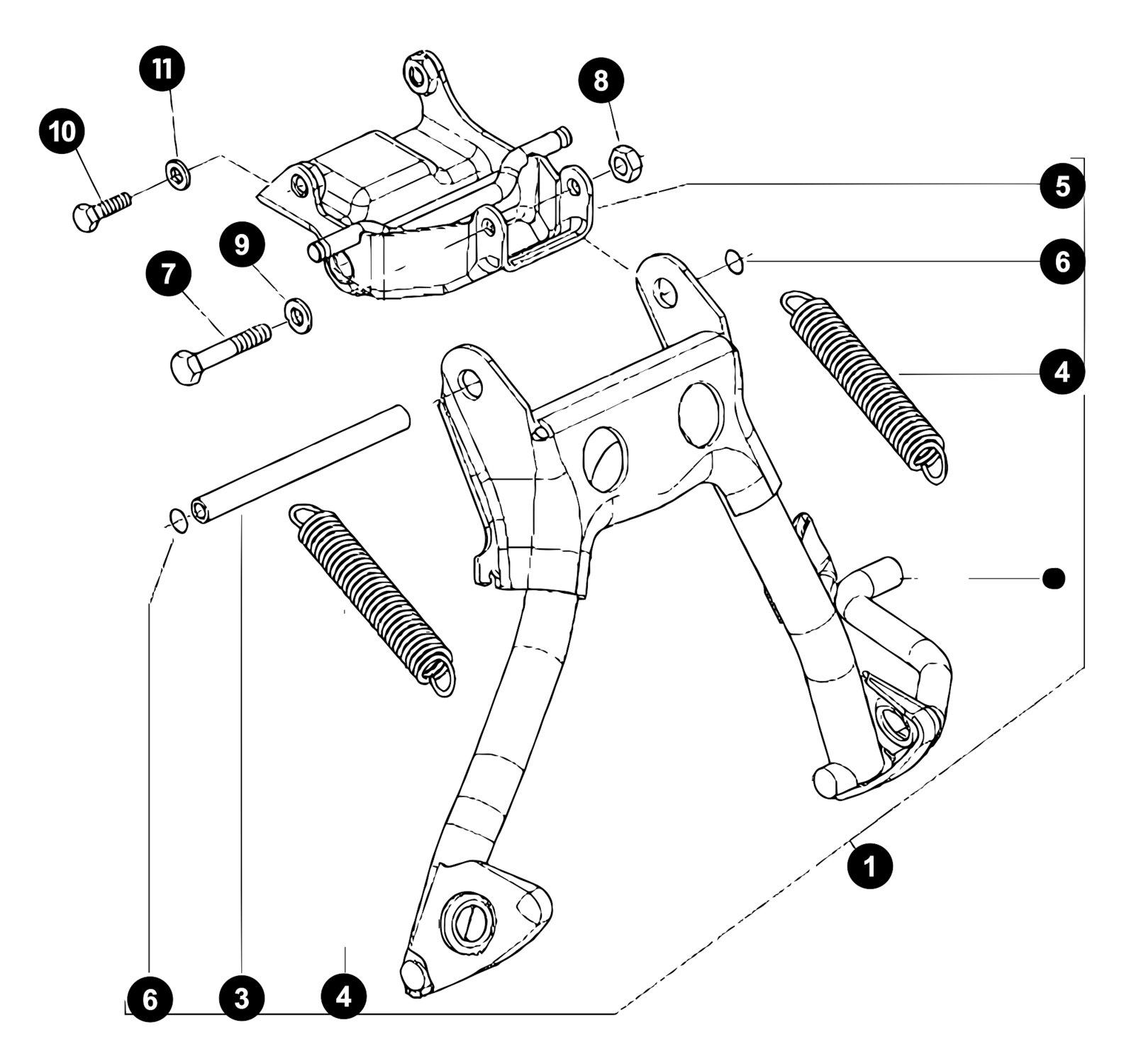 Image of Vespa LX 50 Ersatzteile Ständer 2-Takt