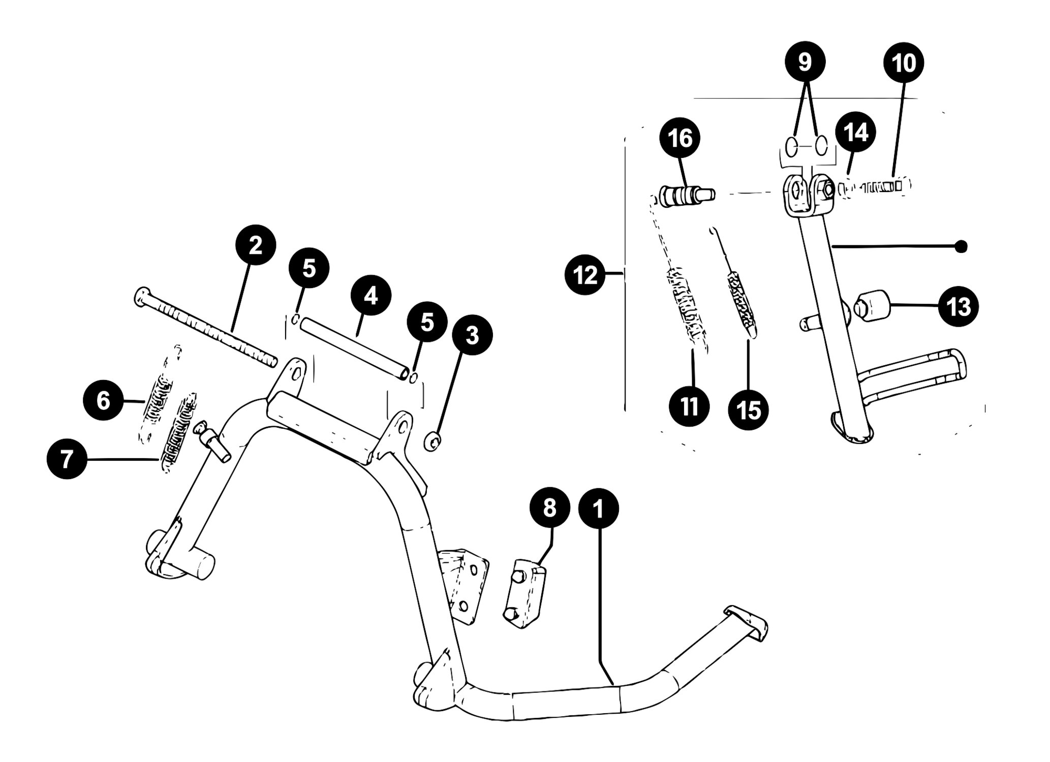 Image of Vespa LX 50 Ersatzteile Ständer 4-Takt