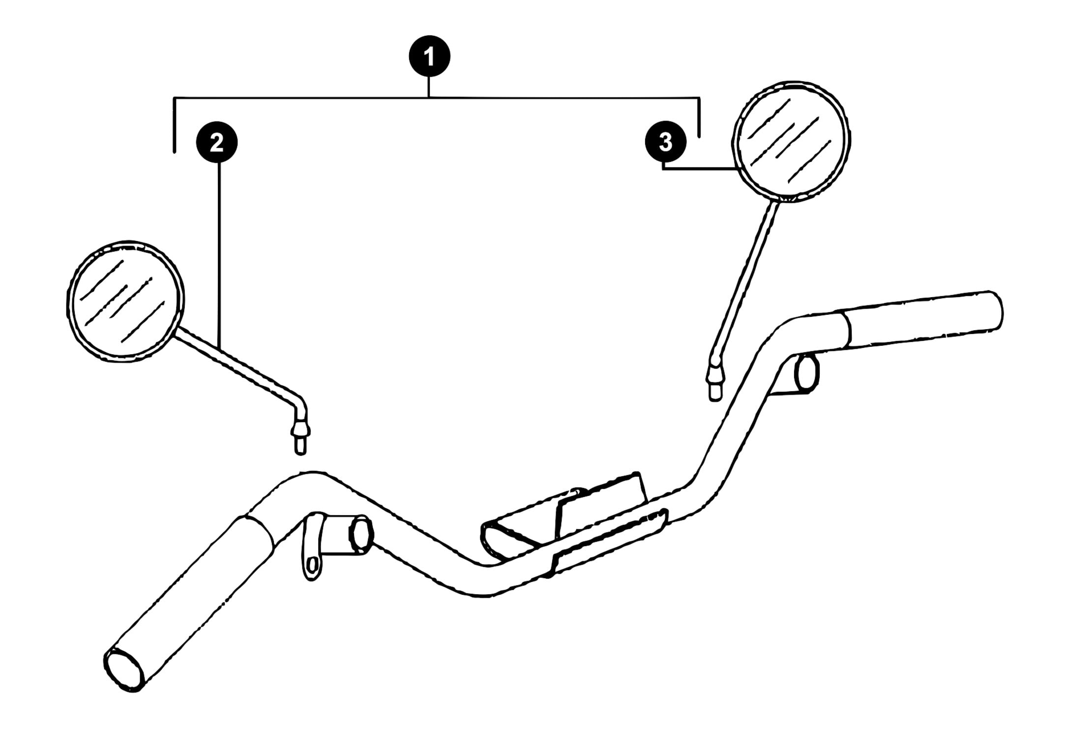 Image of Vespa LX 50 Ersatzteile Spiegel