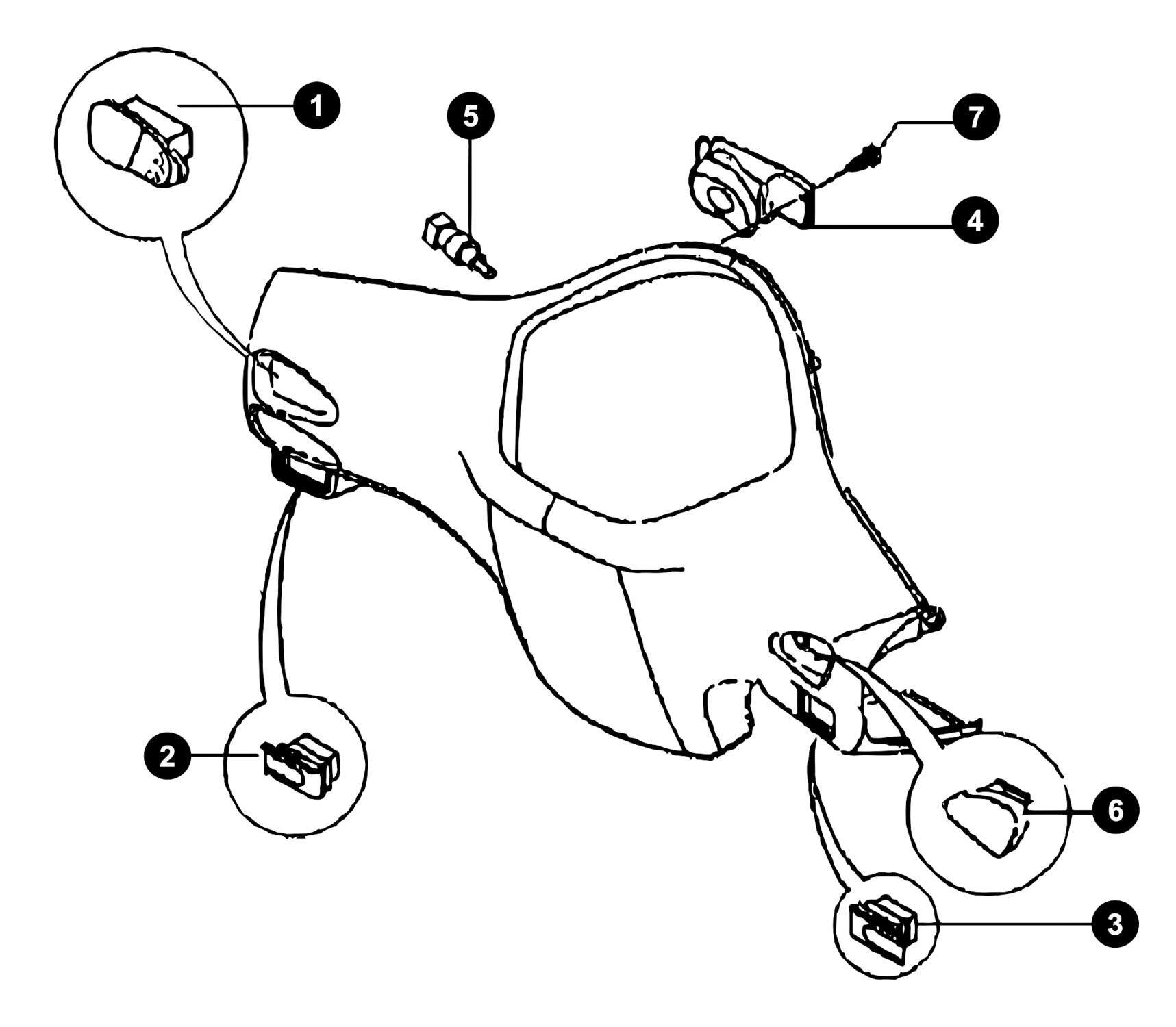 Image of Vespa LX 50 Ersatzteile Schalter