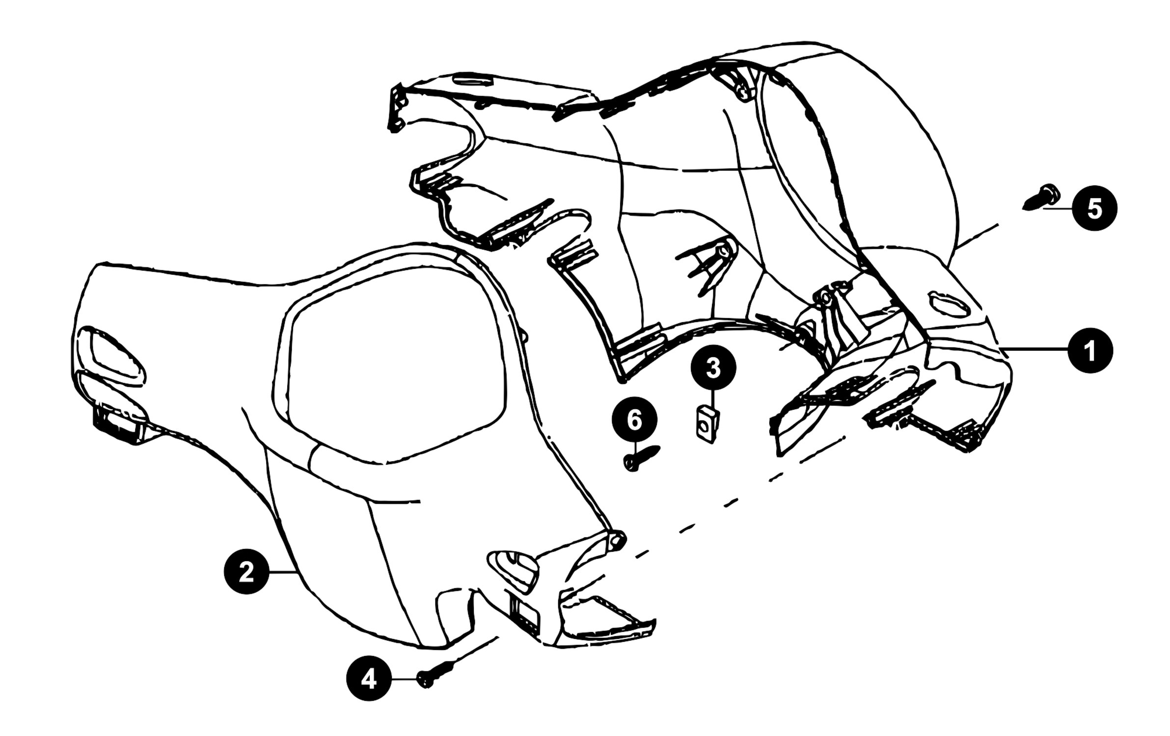 Image of Vespa LX 50 Ersatzteile Lenkerverkleidung
