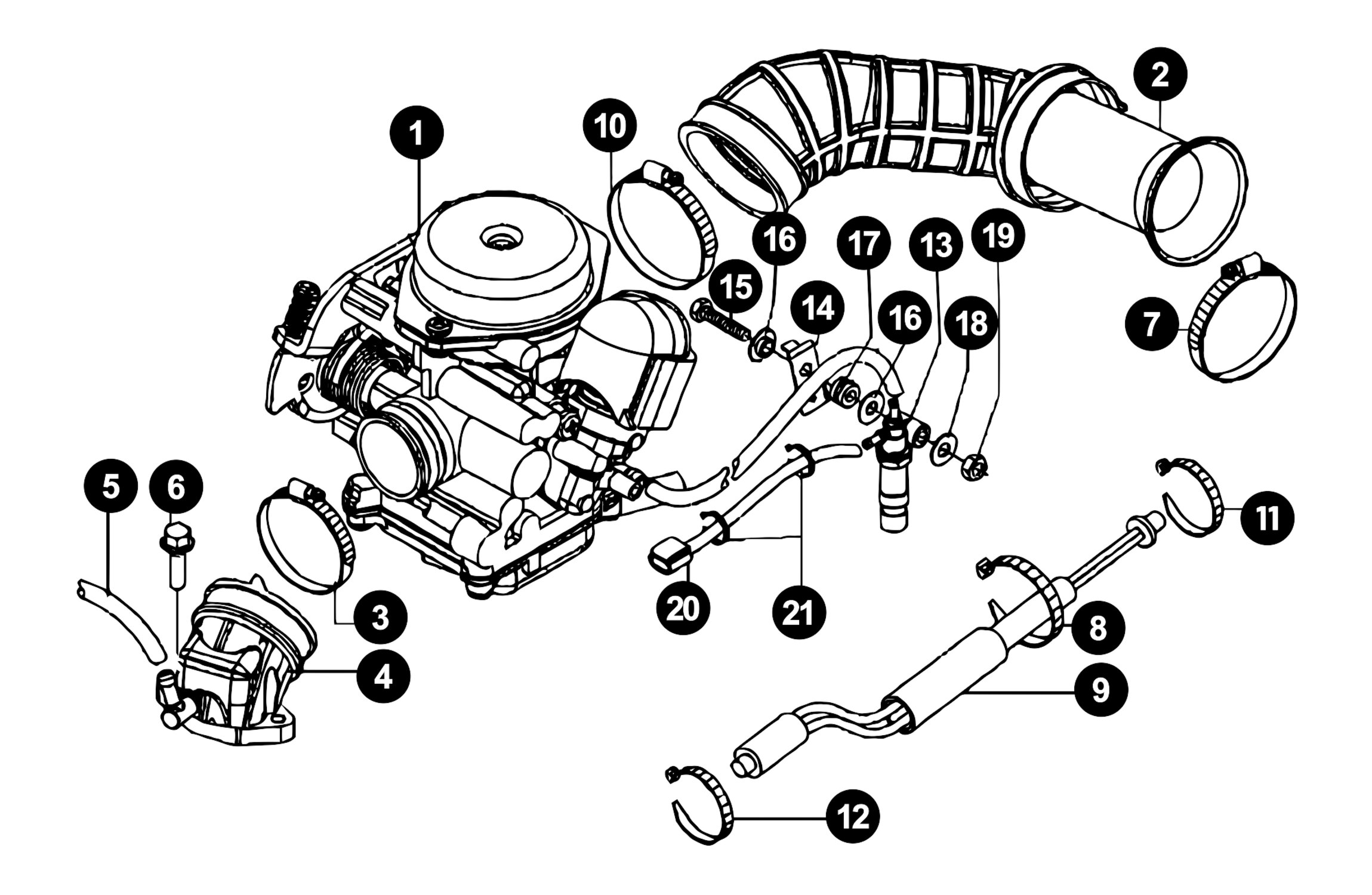 Image of Vespa LX 50 Ersatzteile Vergaser 4-Takt