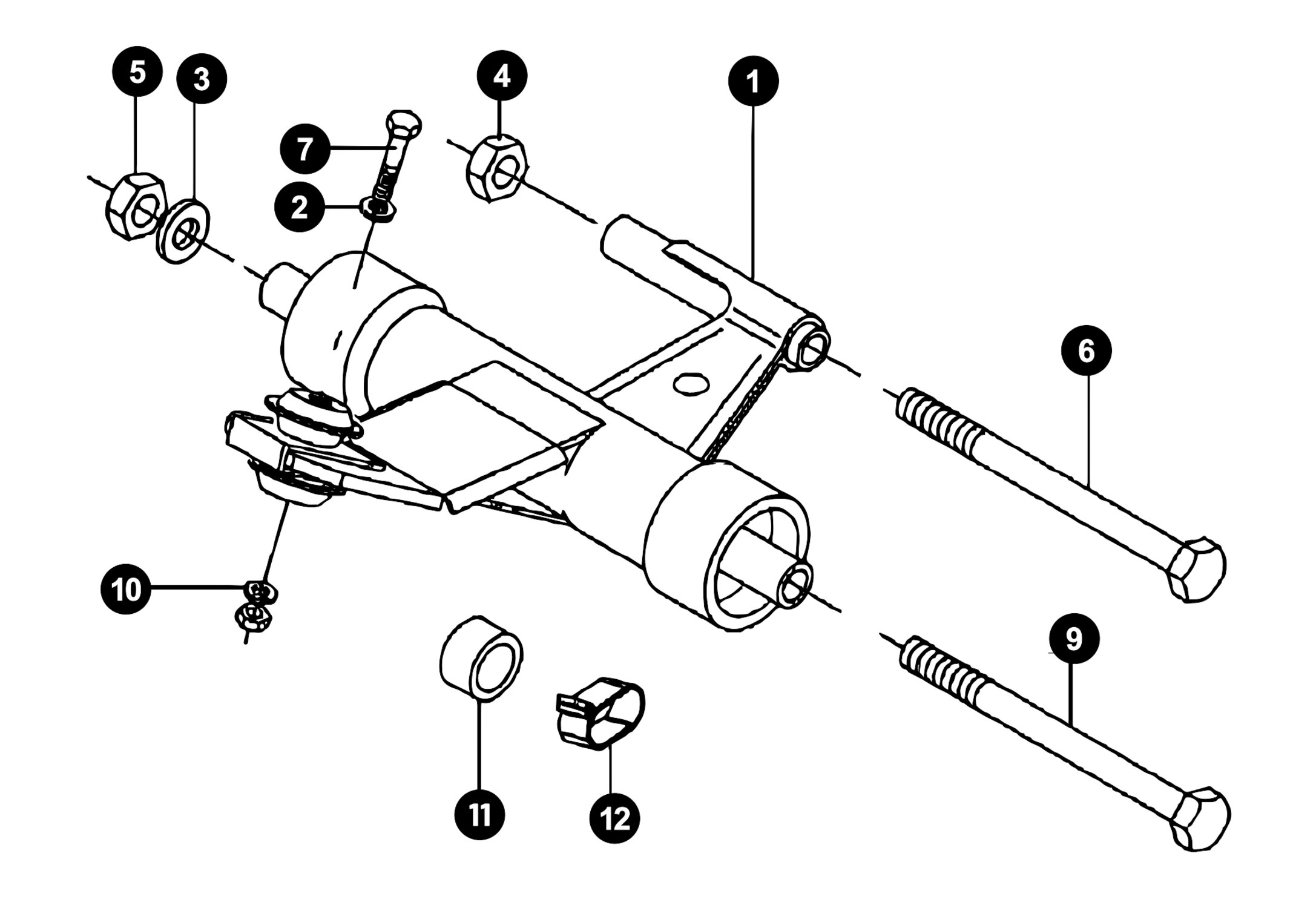 Image of Vespa LX 50 Ersatzteile Motoraufhängung 4-Takt