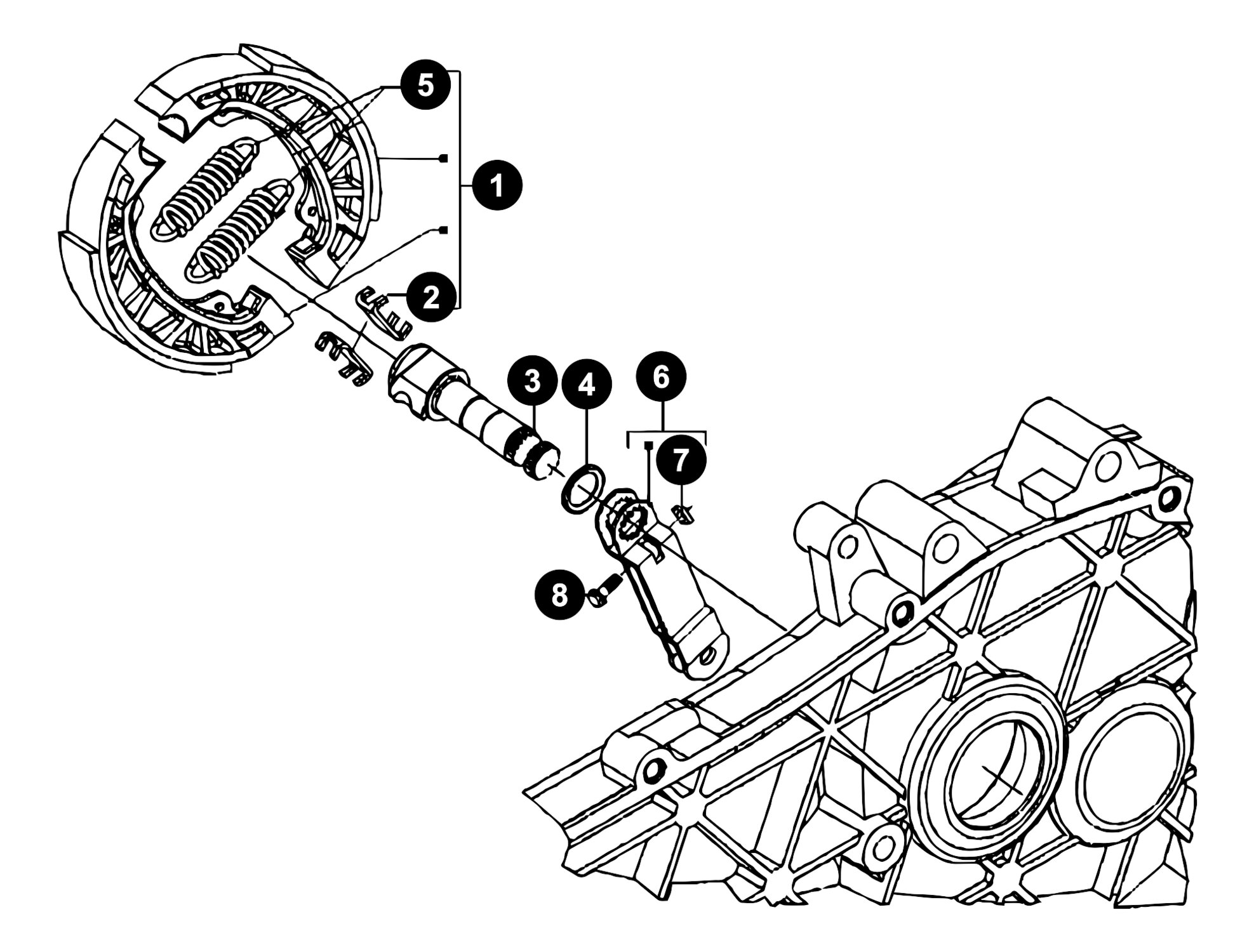 Image of Vespa LX 50 Ersatzteile Hinterbremse