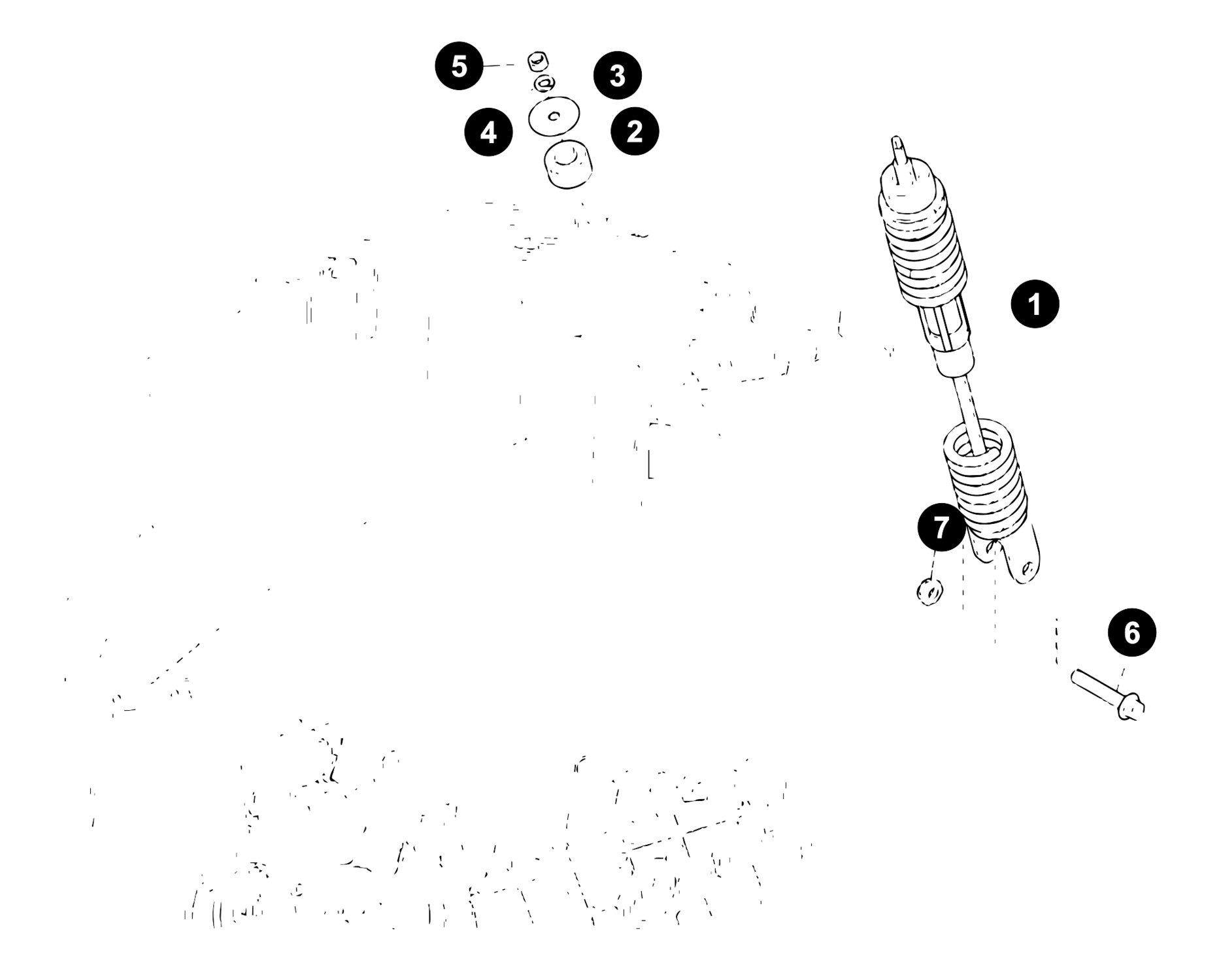Image of Vespa Primavera 50 Ersatzteile Stossdämpfer