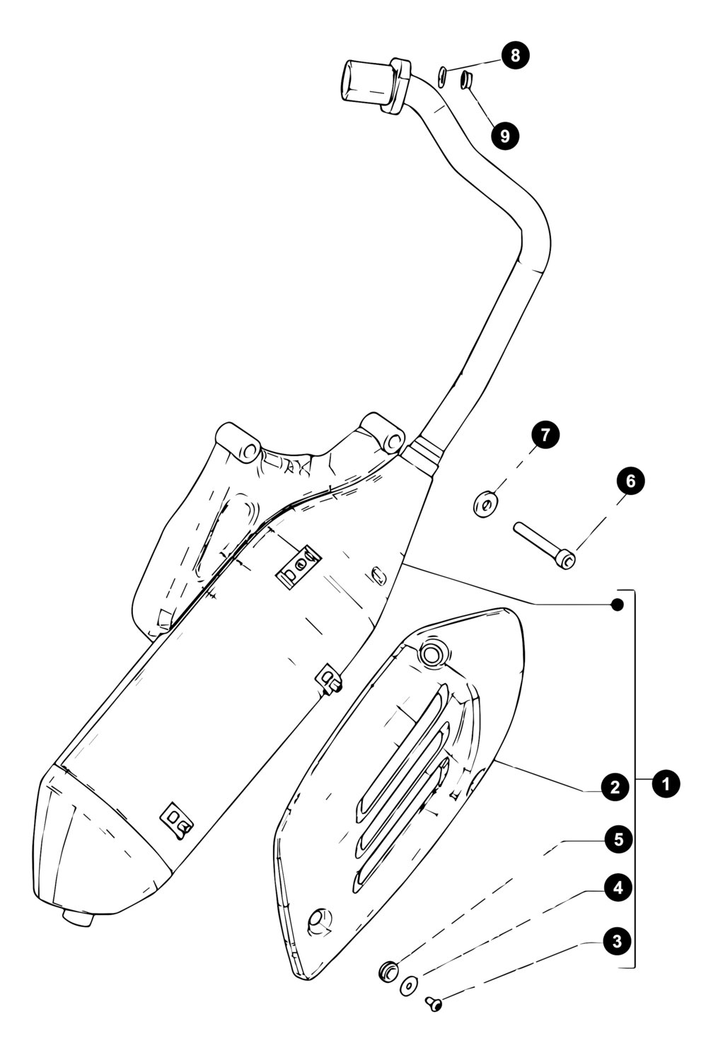 Image of Vespa Primavera 50 Ersatzteile Auspuff 4-Takt