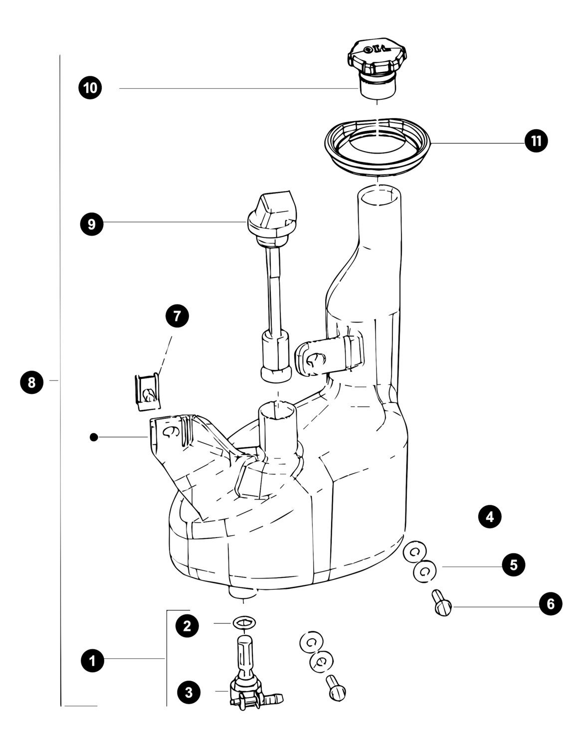 Image of Vespa Primavera 50 Ersatzteile Öltank