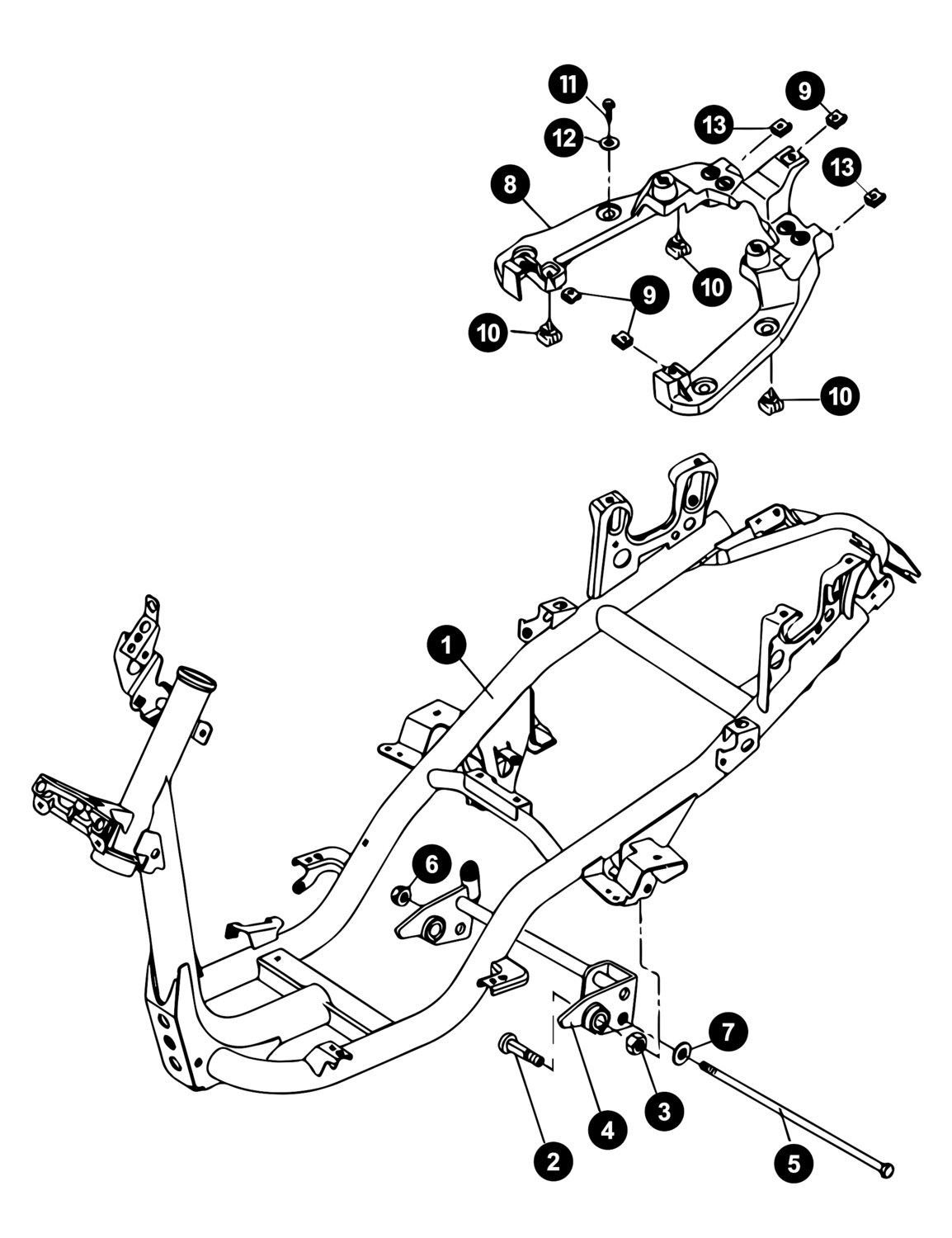 Image of Yamaha Aerox ab '13 Ersatzteile Rahmen