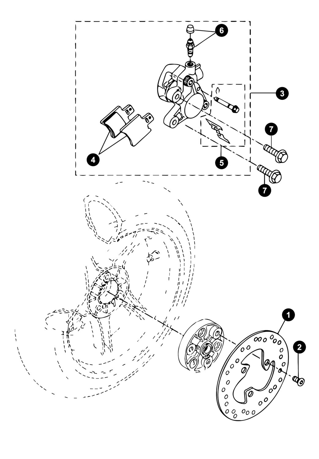 Image of Yamaha Aerox ab '13 Ersatzteile Hinterbremse