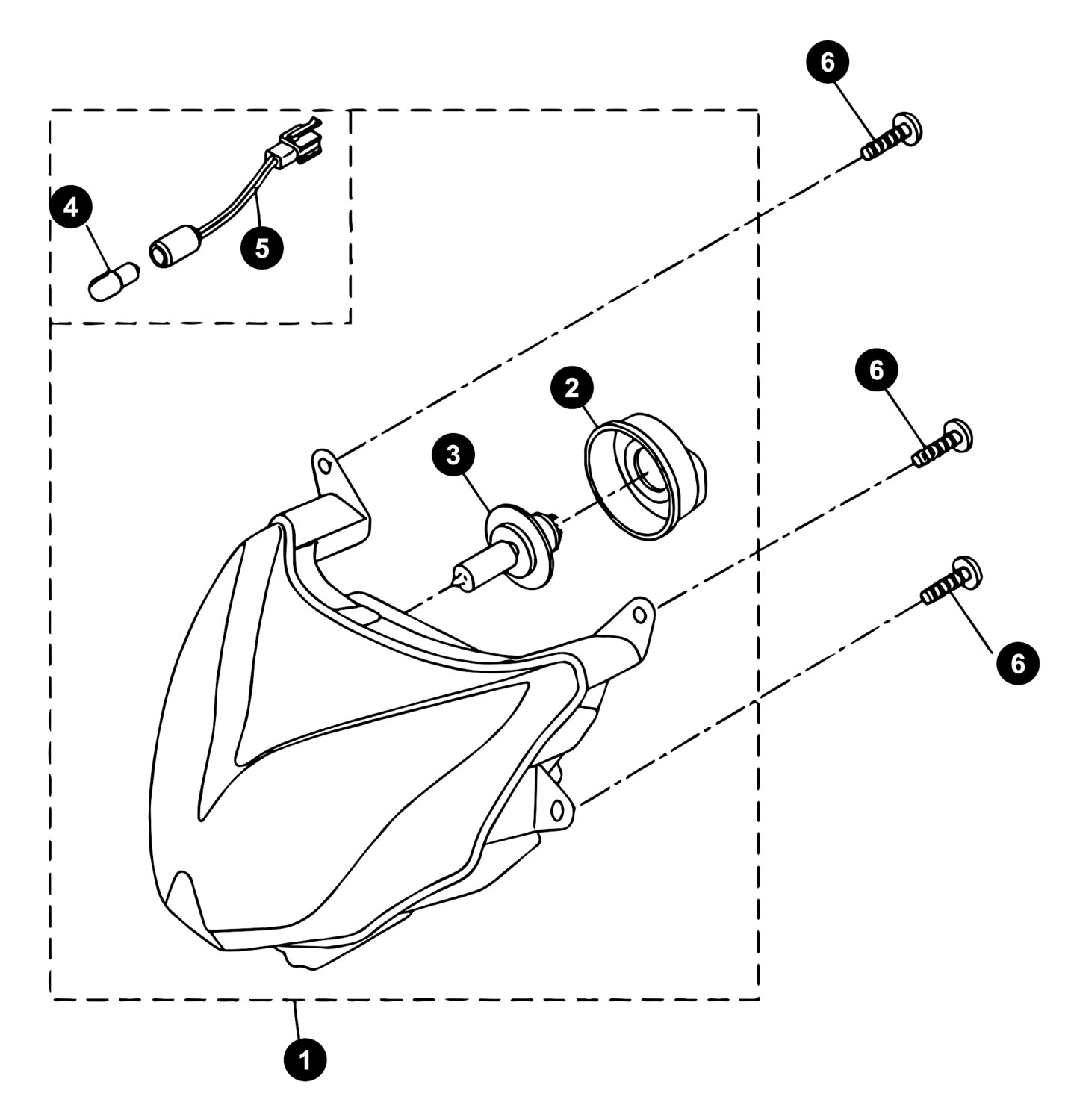 Image of Yamaha Aerox ab '13 Ersatzteile Scheinwerfer