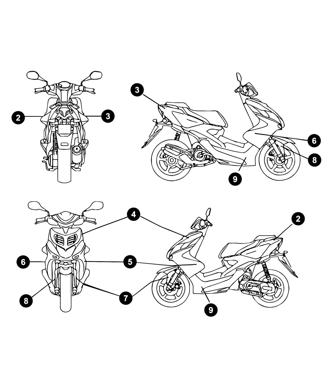 Image of Yamaha Aerox ab '13 Ersatzteile Aufkleber