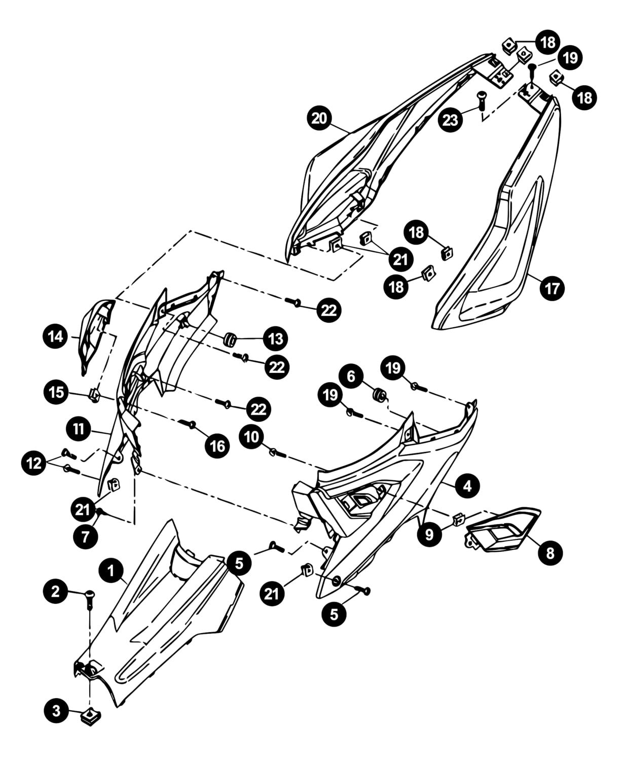 Image of Yamaha Aerox ab '13 Ersatzteile Seitenverkleidung