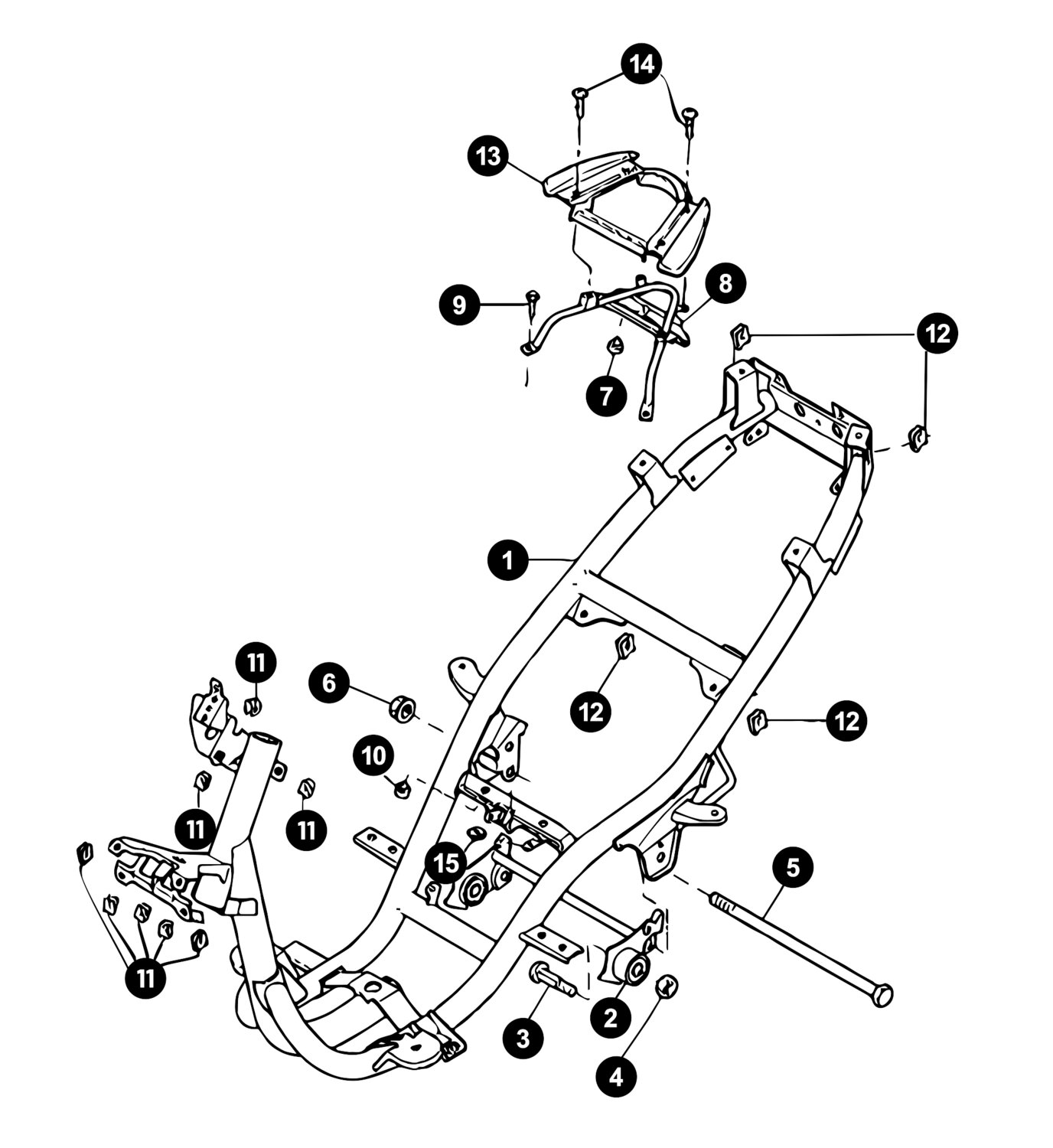 Image of Yamaha Aerox bis '13 Ersatzteile Rahmen