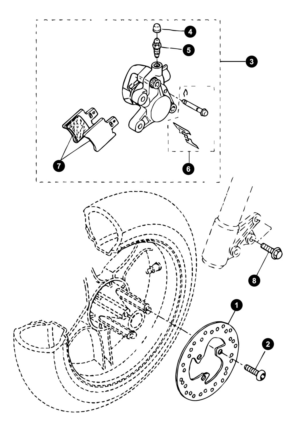 Image of Yamaha Aerox bis '13 Ersatzteile Vorderbremse