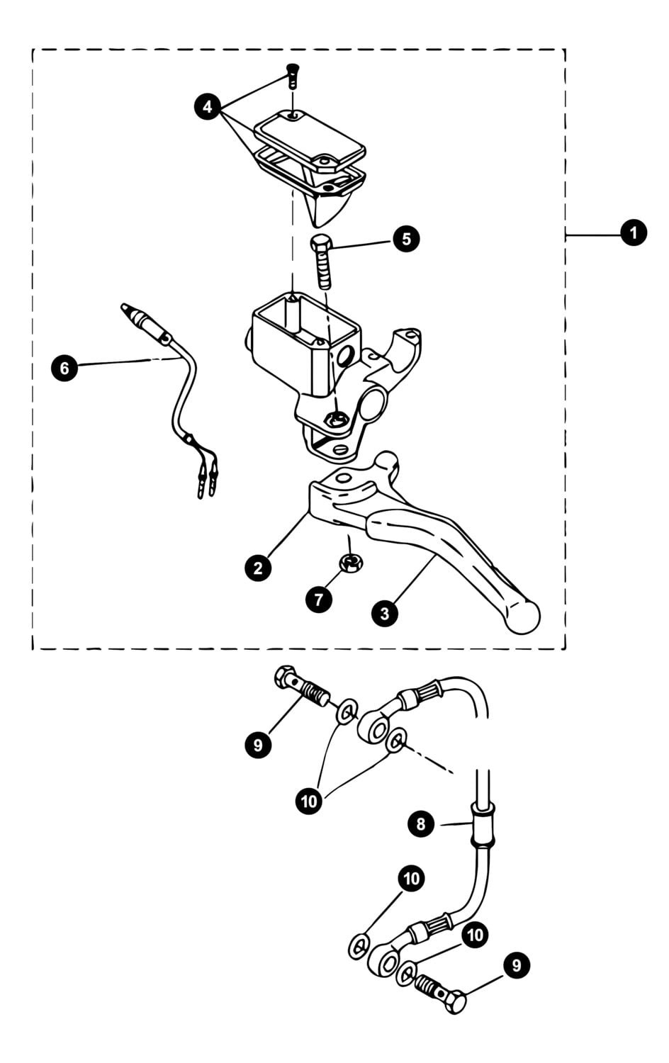 Image of Yamaha Aerox bis '13 Ersatzteile Bremspumpe hinten