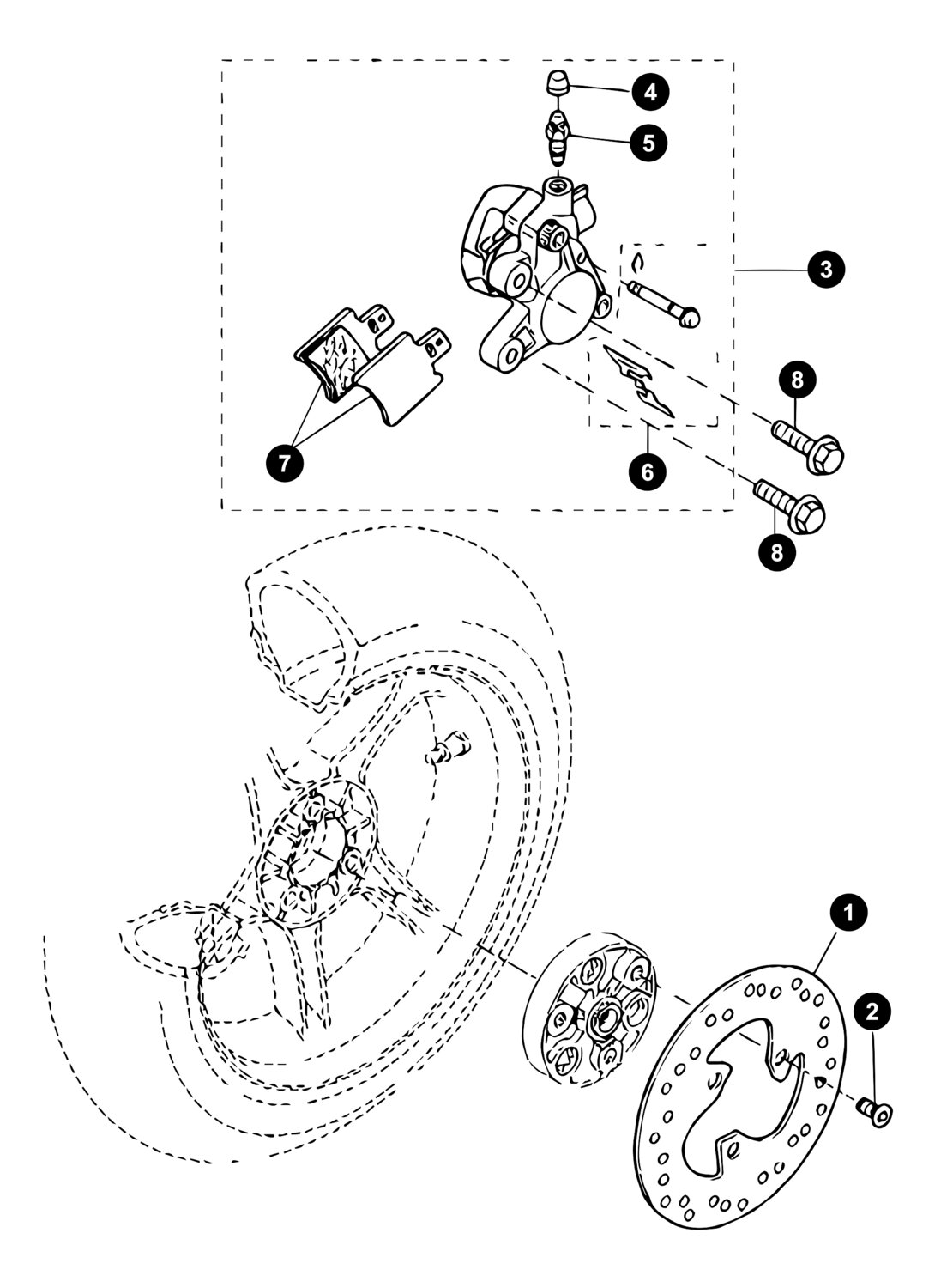 Image of Yamaha Aerox bis '13 Ersatzteile Hinterbremse