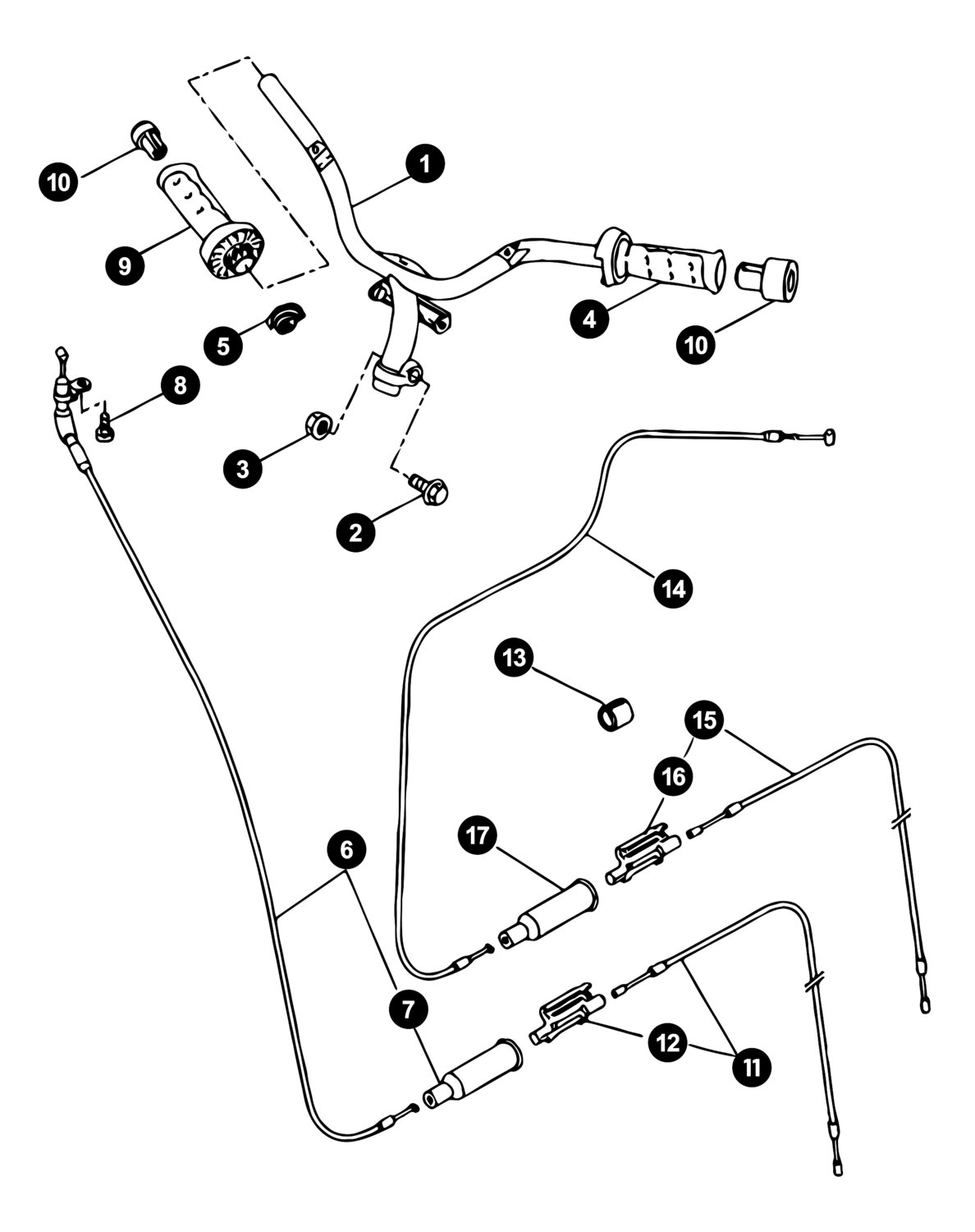 Image of Yamaha Aerox bis '13 Ersatzteile Seilzüge