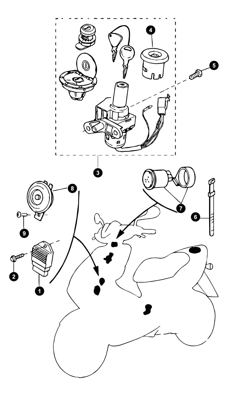 Image of Yamaha Aerox bis '13 Ersatzteile Elektrik 1