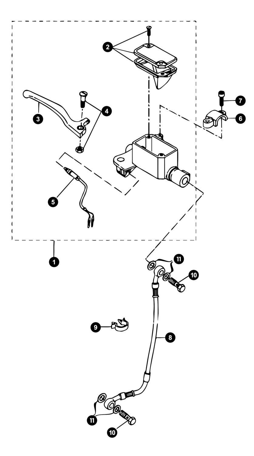 Image of Yamaha BWs Ersatzteile Bremspumpe vorne