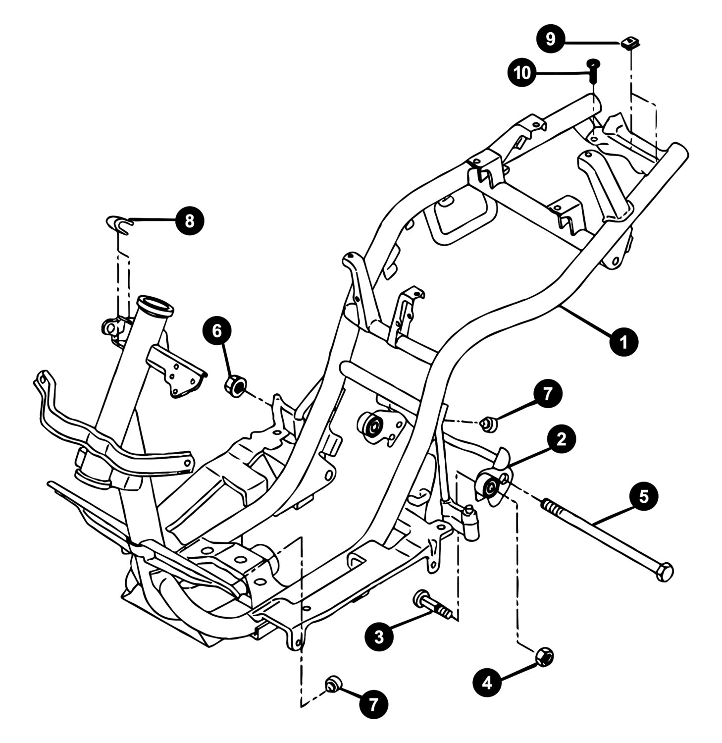 Image of Yamaha BWs Ersatzteile Rahmen