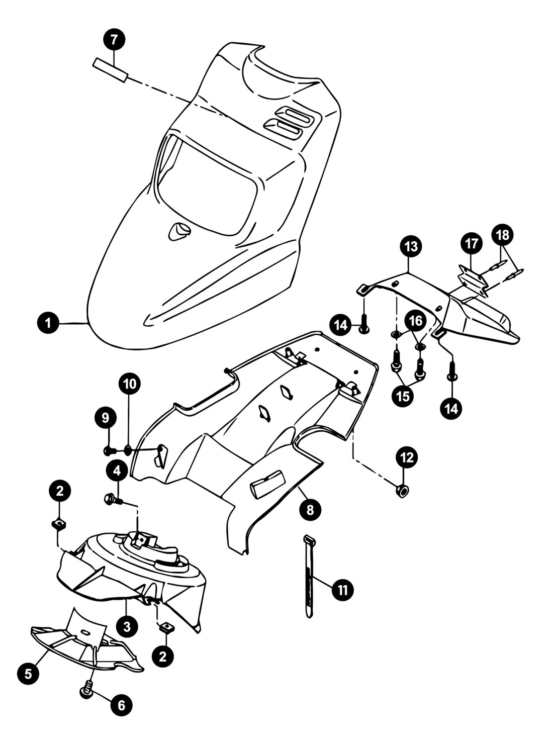 Image of Yamaha BWs Ersatzteile Frontverkleidung