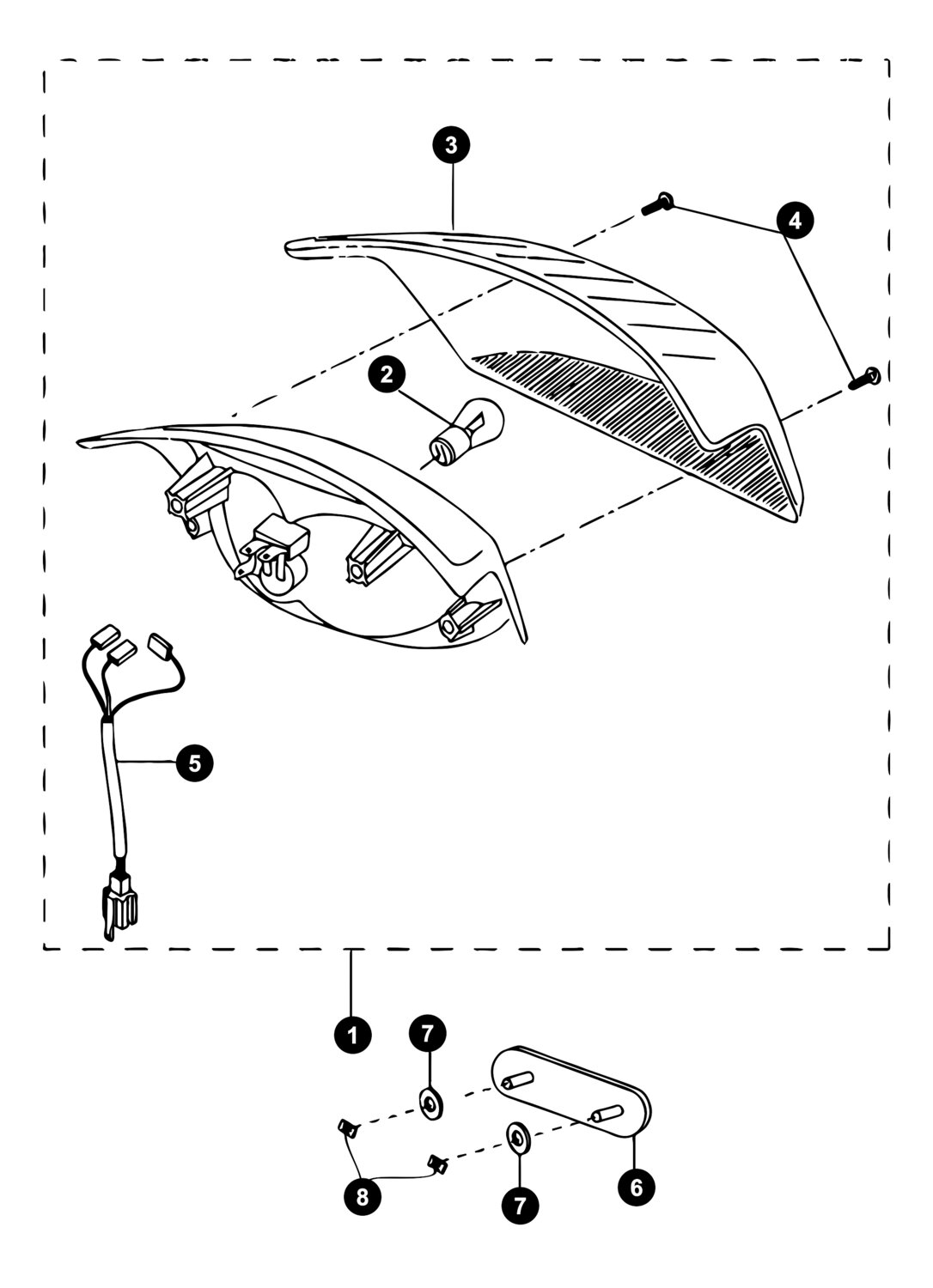 Image of Yamaha BWs Ersatzteile Rücklicht