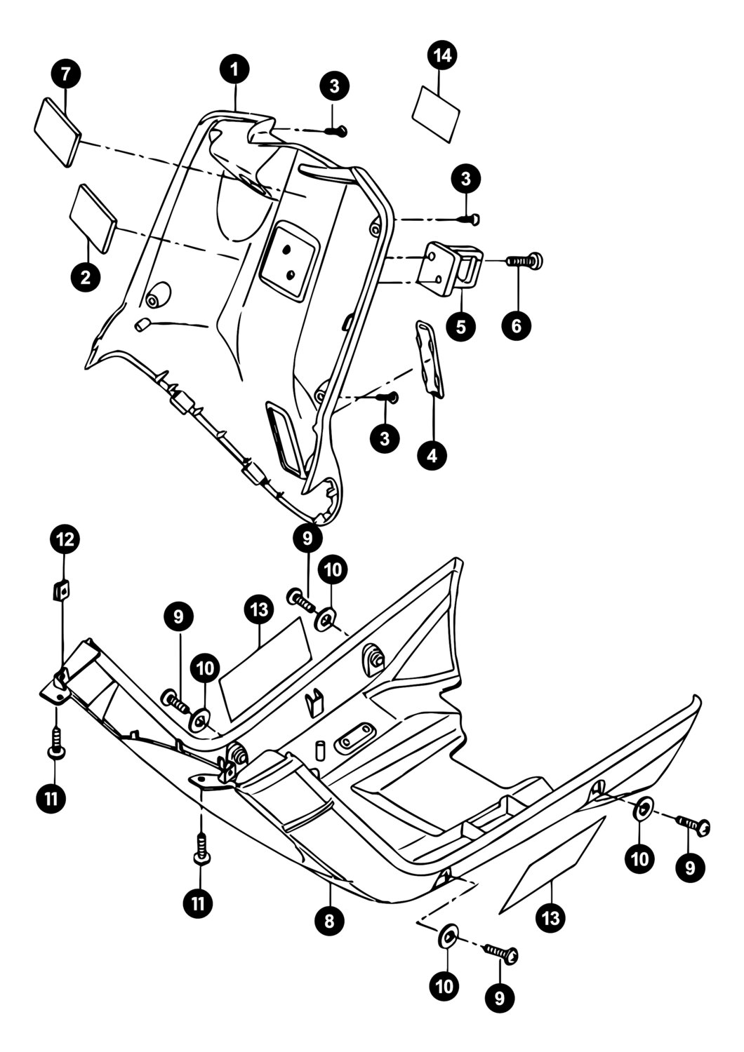 Image of Yamaha BWs Ersatzteile Beinschild / Unterboden