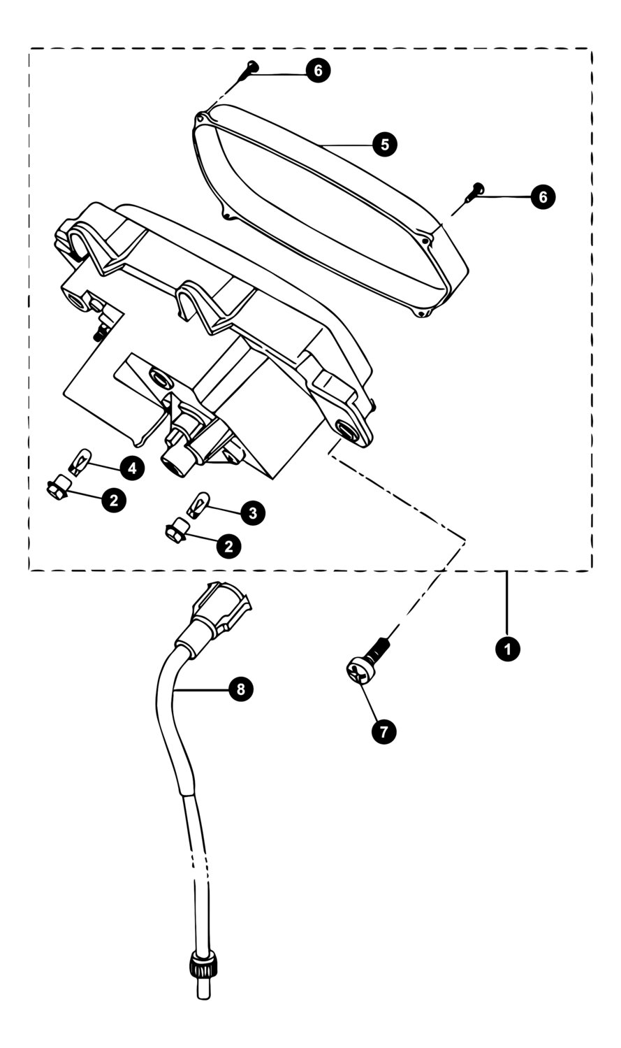 Image of Yamaha BWs Ersatzteile Tacho / Tachowelle