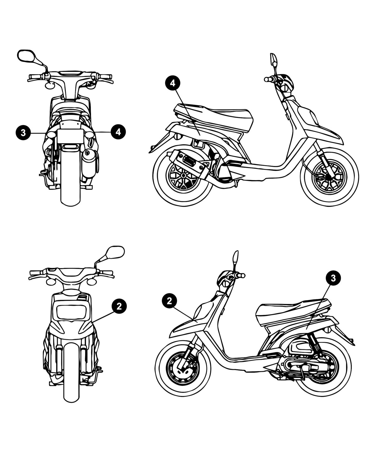Image of Yamaha BWs Ersatzteile Aufkleber