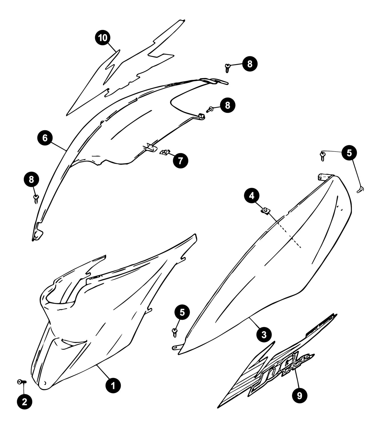Image of Yamaha Jog Ersatzteile Seitenverkleidung