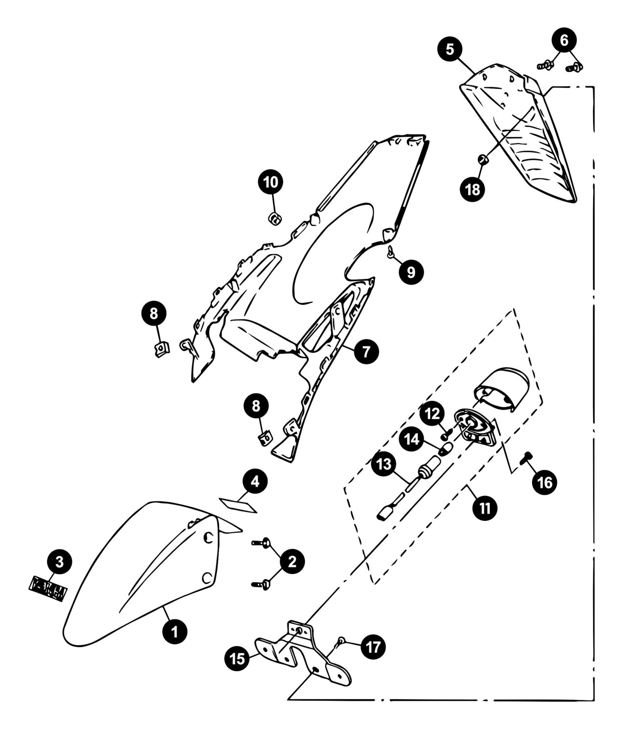 Image of Yamaha Jog Ersatzteile Schutzblech