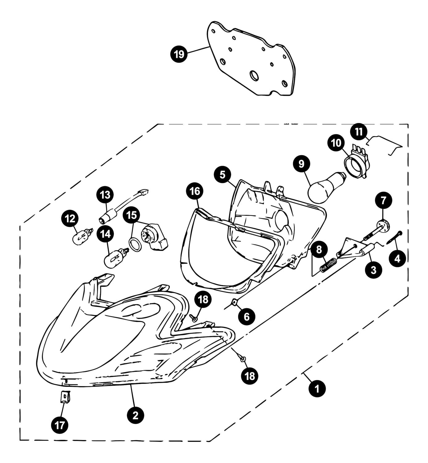 Image of Yamaha Jog Ersatzteile Scheinwerfer