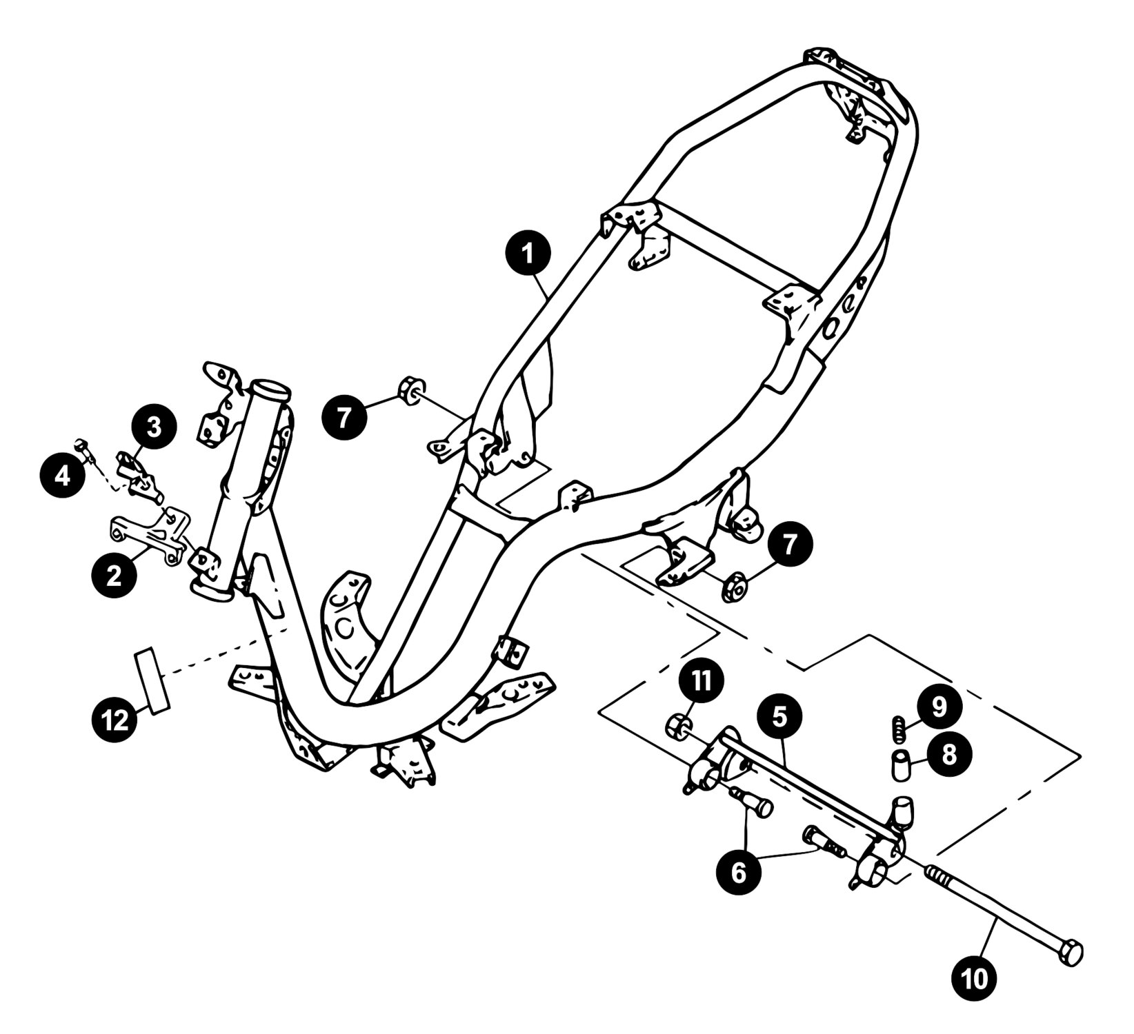 Image of Yamaha Jog Ersatzteile Rahmen