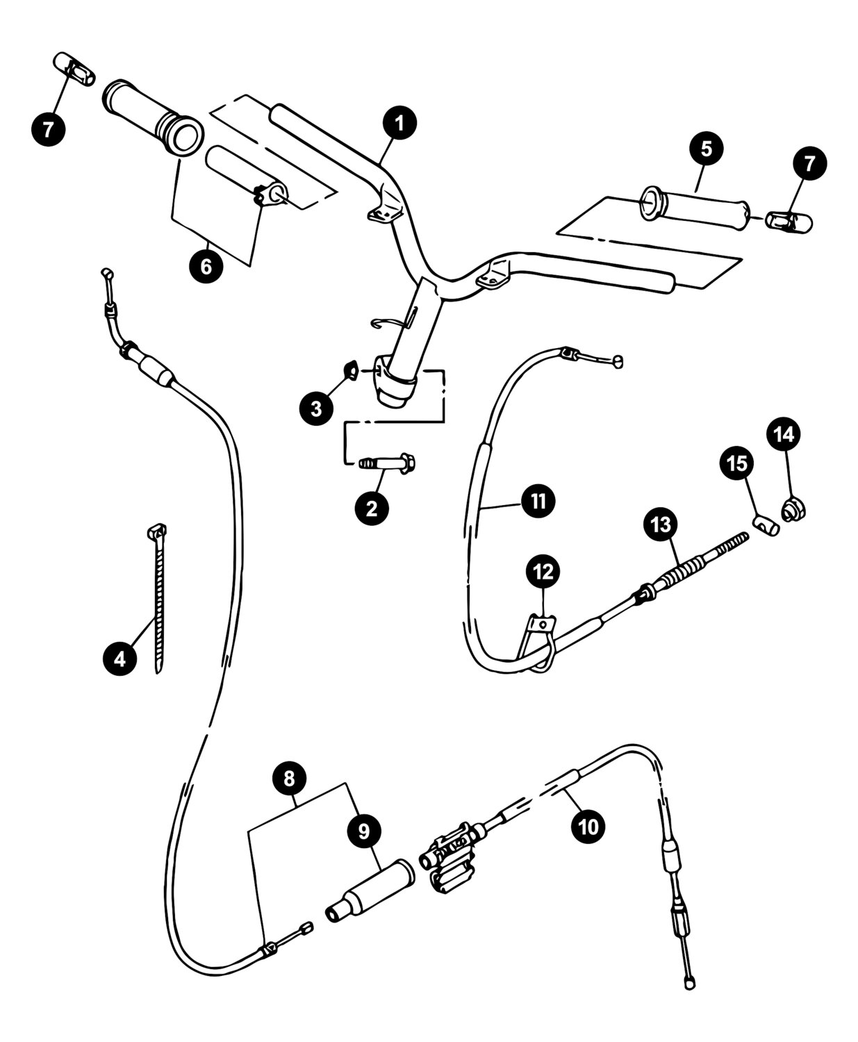 Image of Yamaha Jog Ersatzteile Gasgriff / Seilzüge