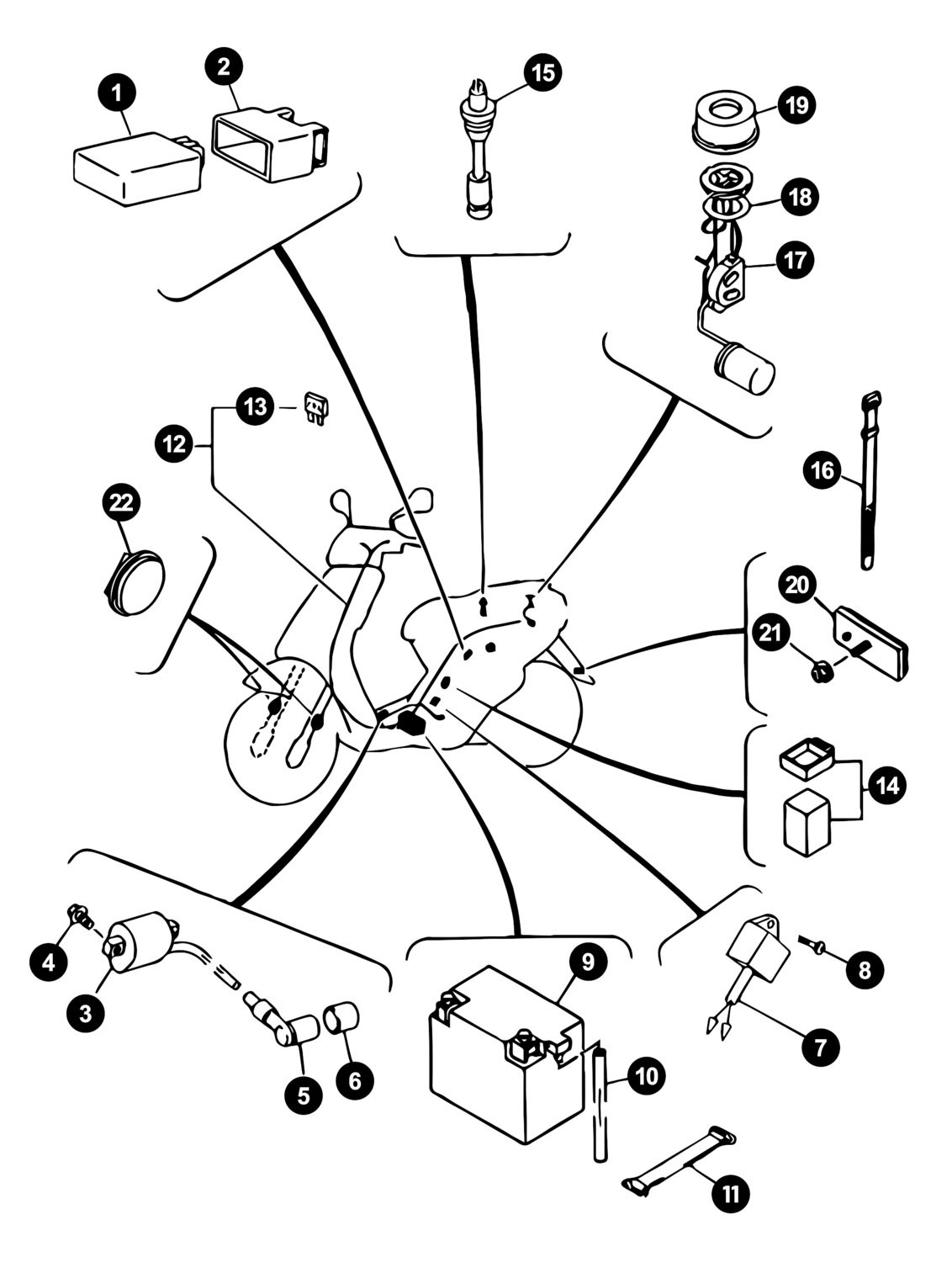 Image of Yamaha Neos ab '08 Ersatzteile Elektrik 2-Takt 2