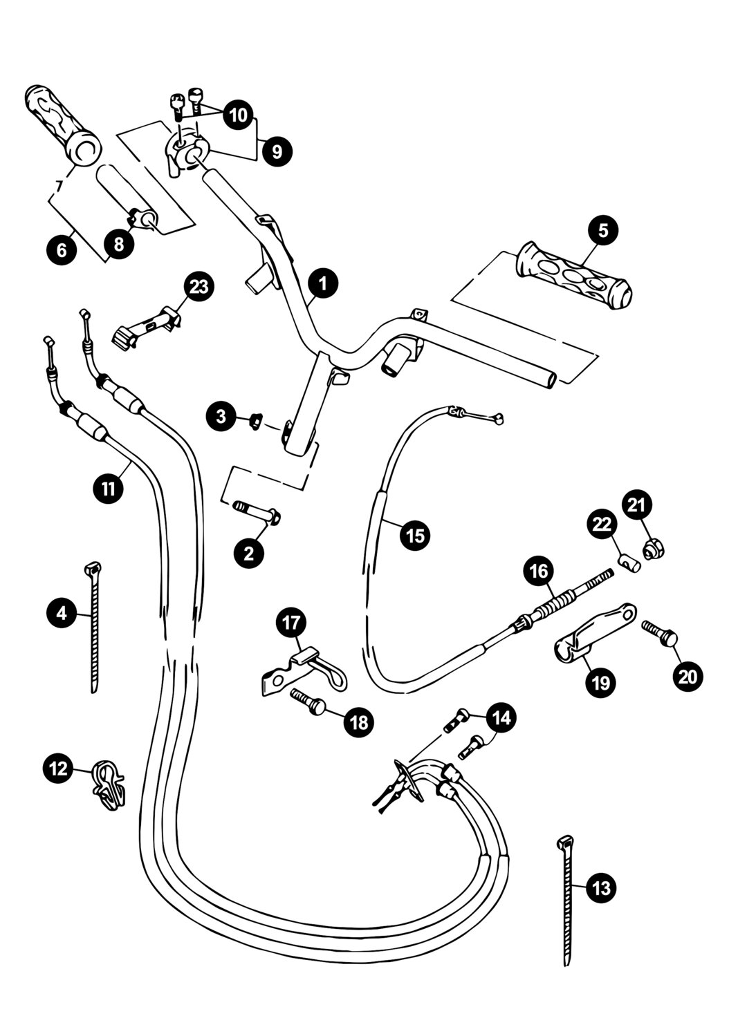 Image of Yamaha Neos ab '08 Ersatzteile Lenker / Seilzüge 4-Takt