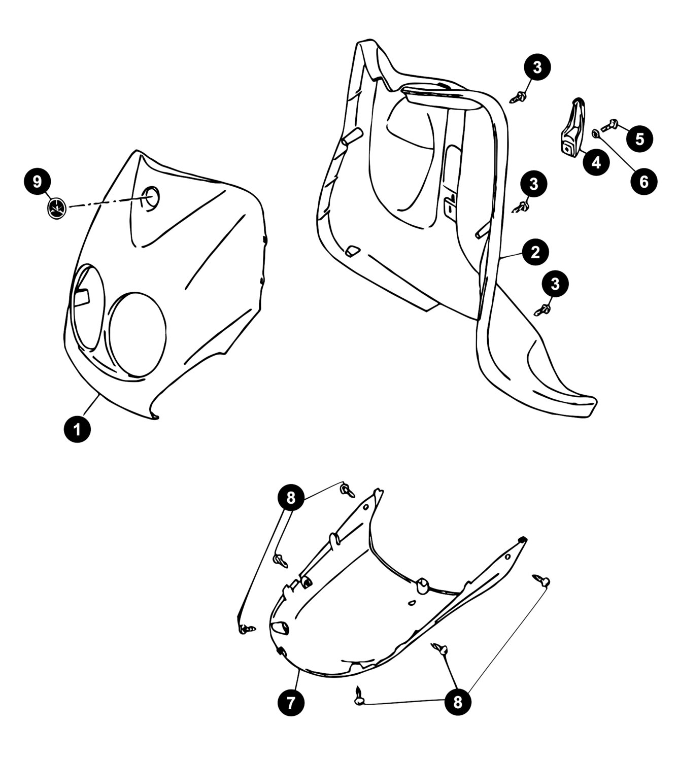 Image of Yamaha Neos ab '08 Ersatzteile Frontverkleidung / Beinschild