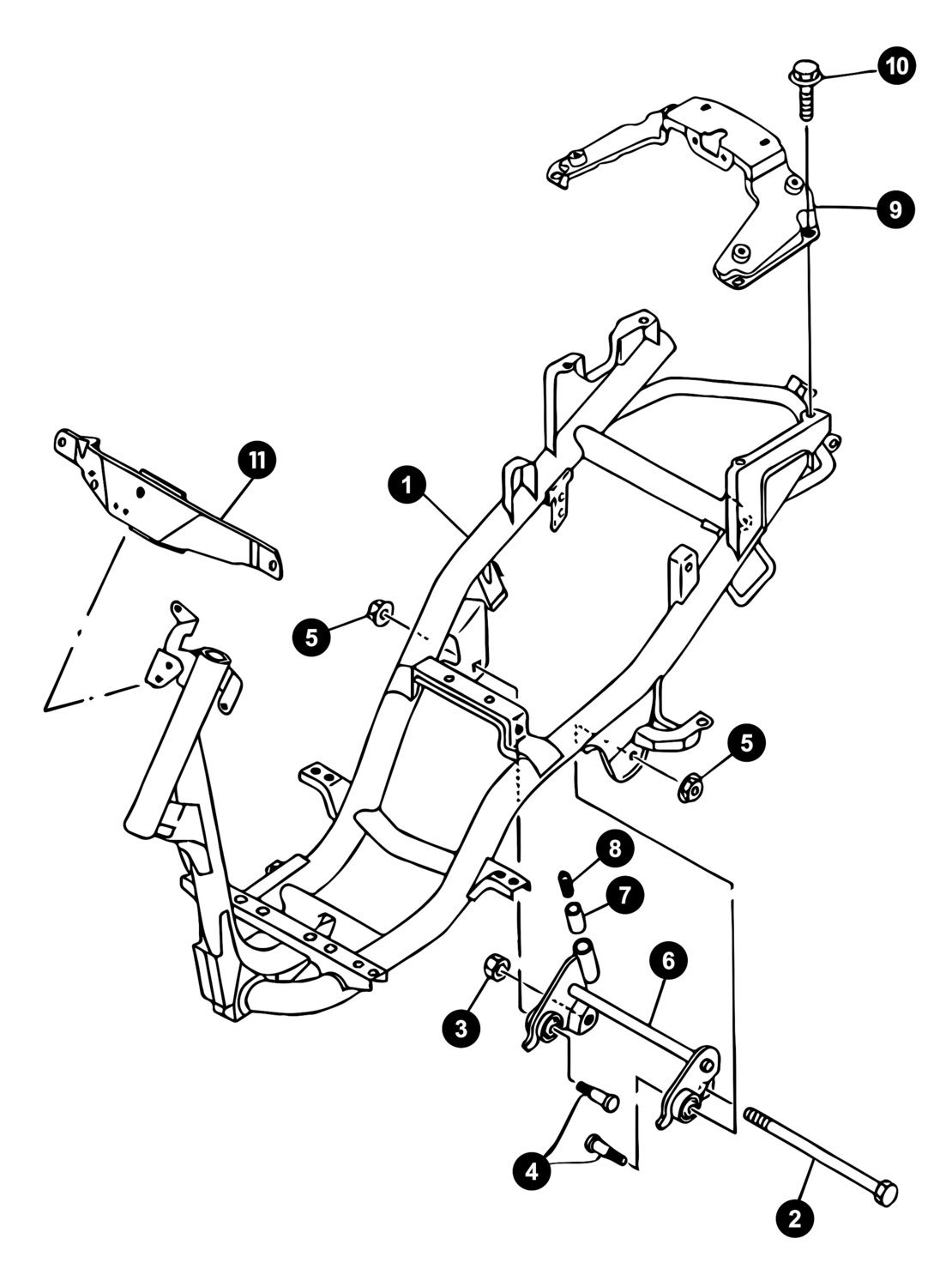 Image of Yamaha Neos bis '08 Ersatzteile Rahmen