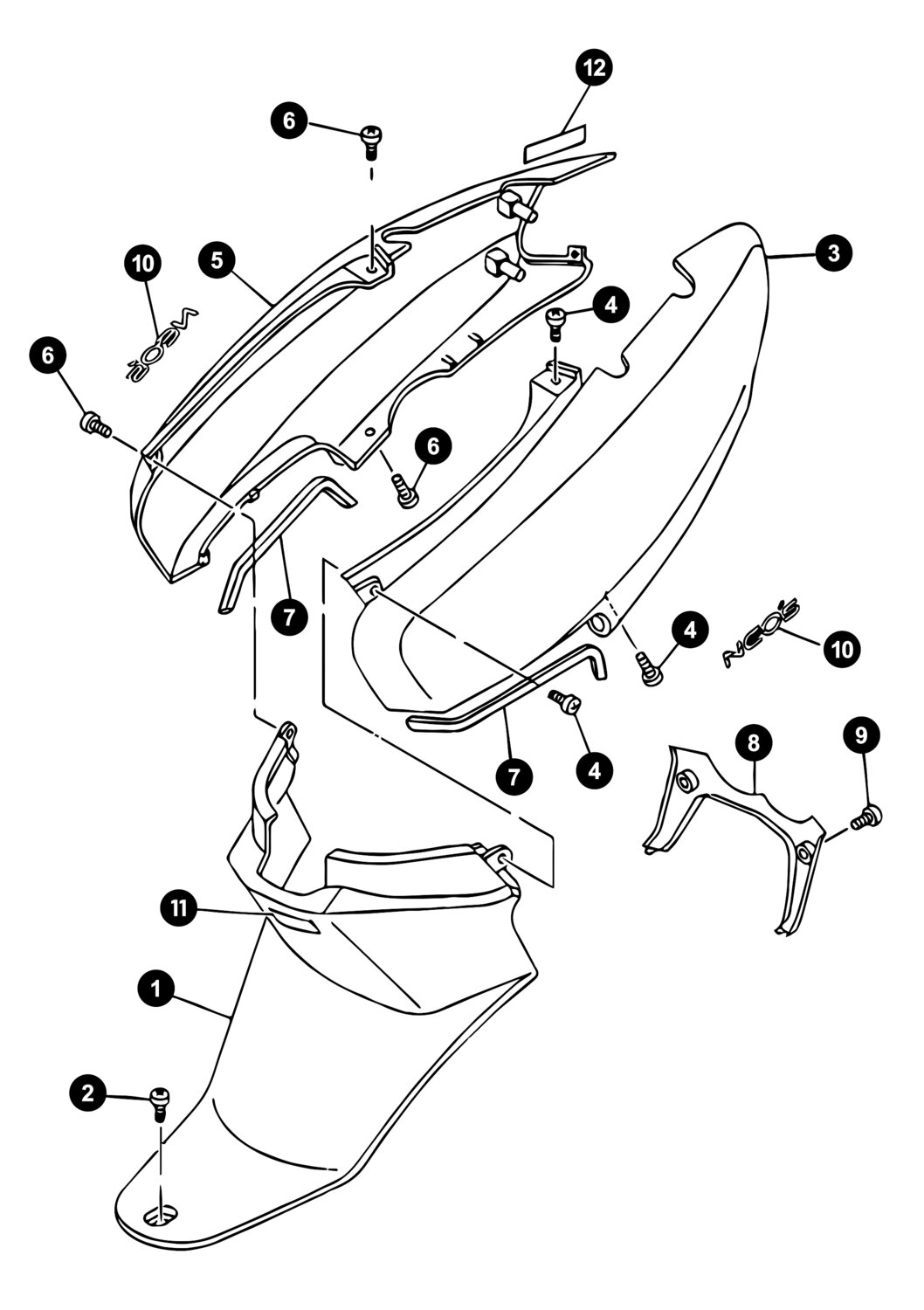 Image of Yamaha Neos bis '08 Ersatzteile Seitenverkleidung