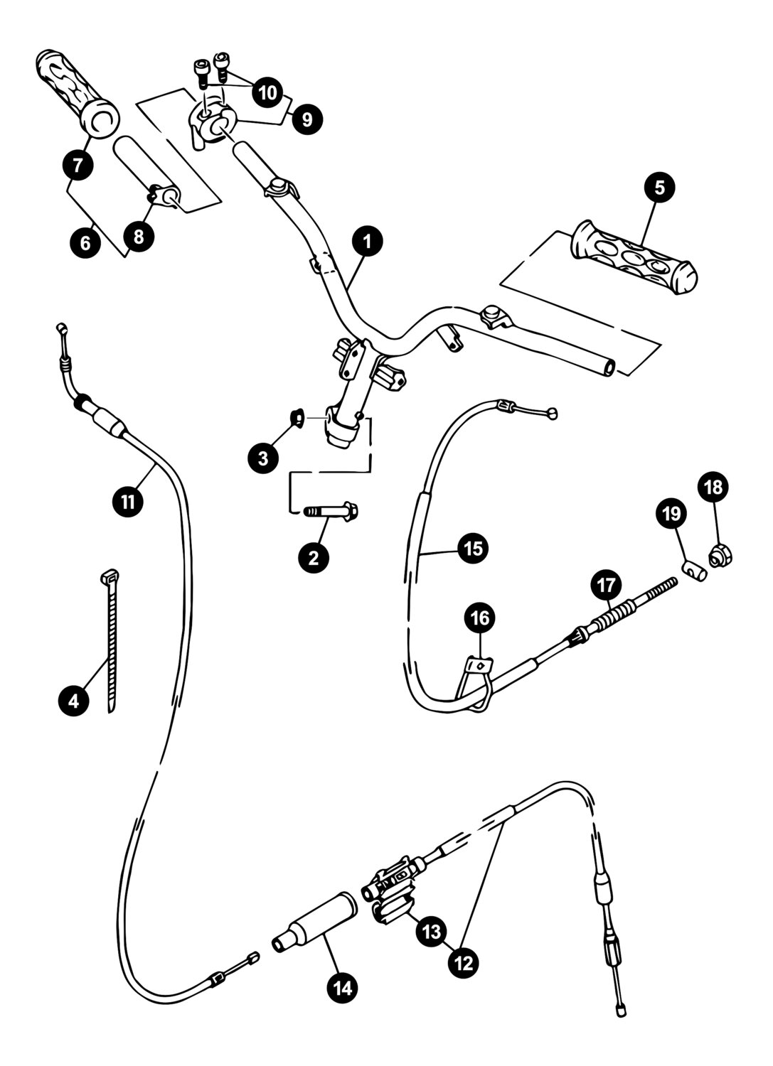Image of Yamaha Neos bis '08 Ersatzteile Lenker / Seilzüge