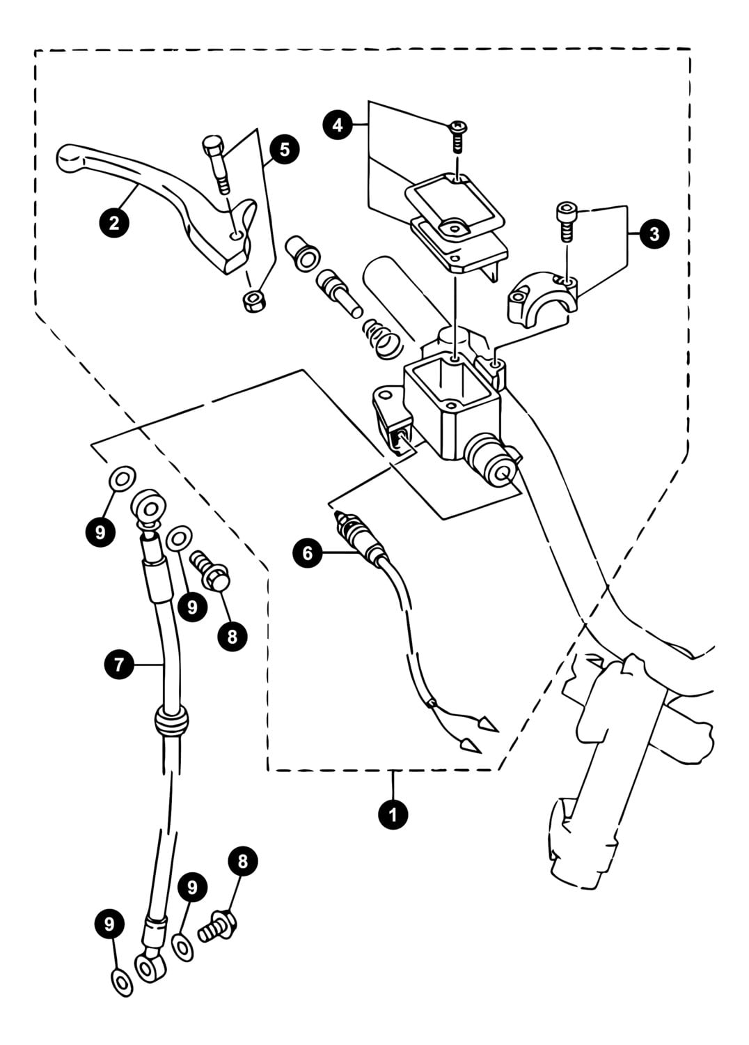 Image of Yamaha Neos bis '08 Ersatzteile Bremspumpe vorne
