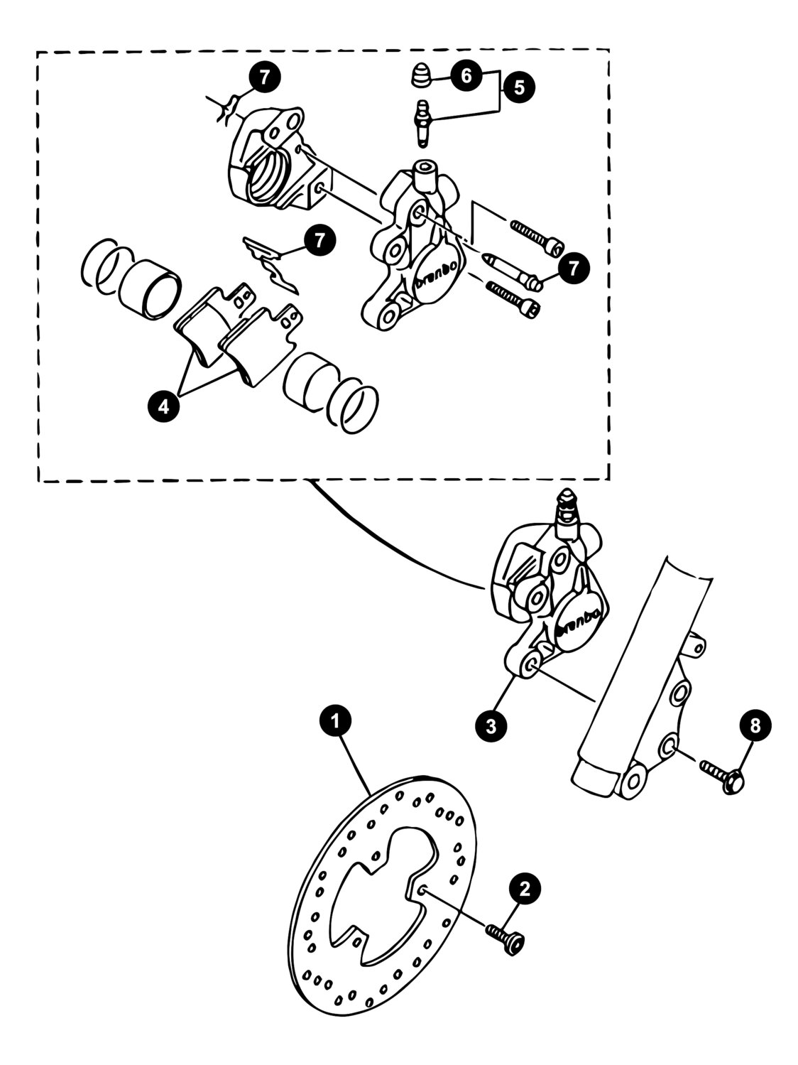 Image of Yamaha Neos bis '08 Ersatzteile Vorderbremse
