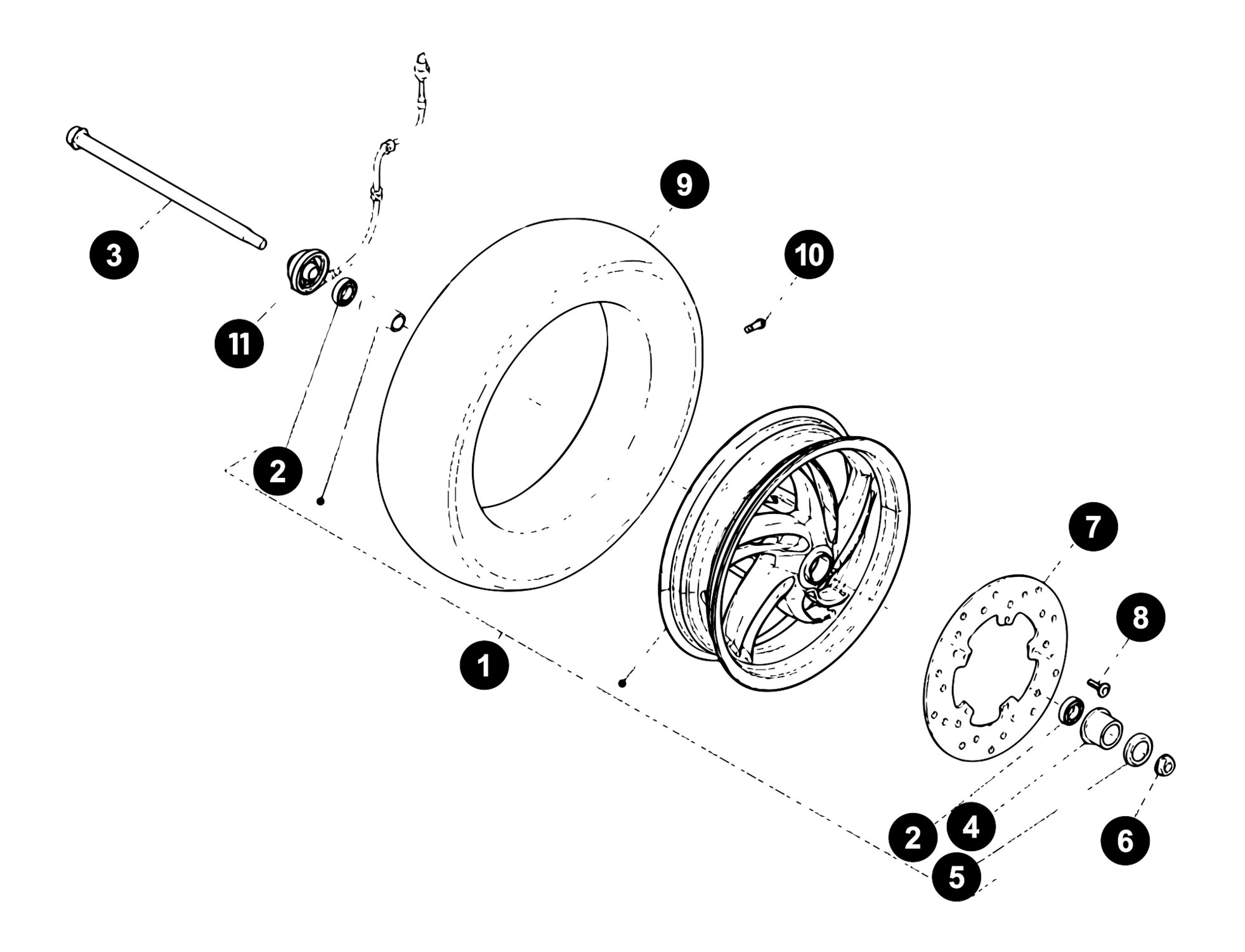 Image of Piaggio Fly '12 - '15 Ersatzteile Vorderrad / Bremsscheibe