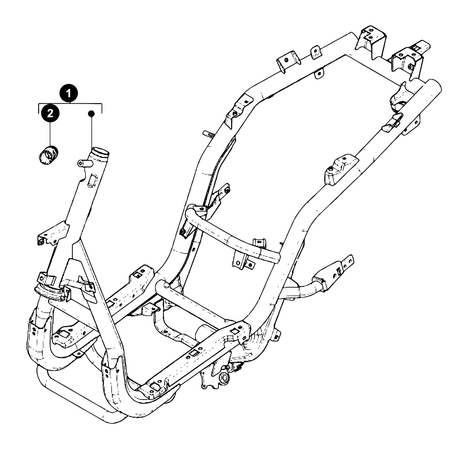 Image of Piaggio Fly '12 - '15 Ersatzteile Rahmen