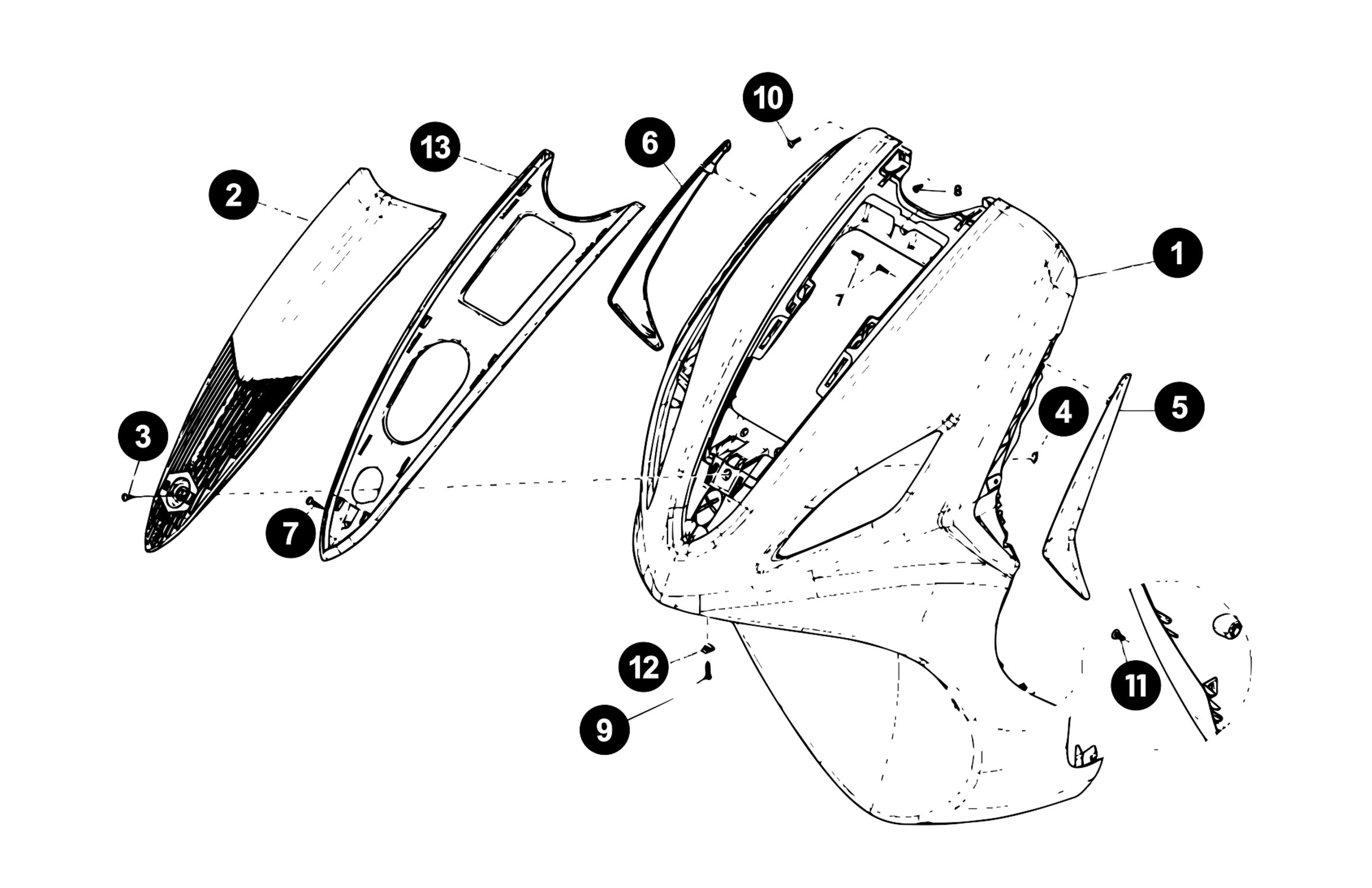 Image of Piaggio Fly '12 - '15 Ersatzteile Frontverkleidung