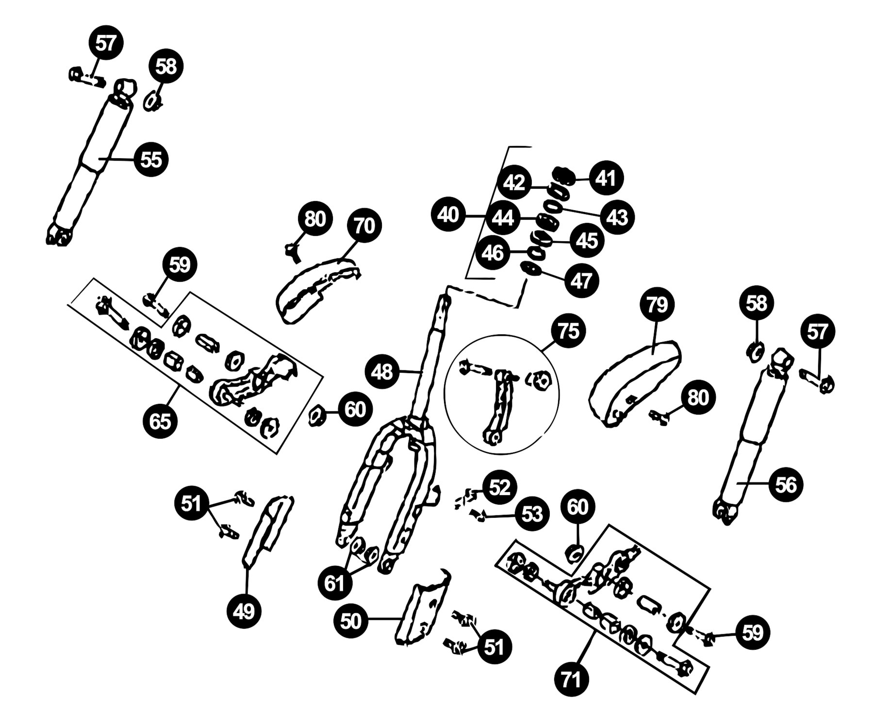 Image of Benzhou Grand Retro Ersatzteile Gabel